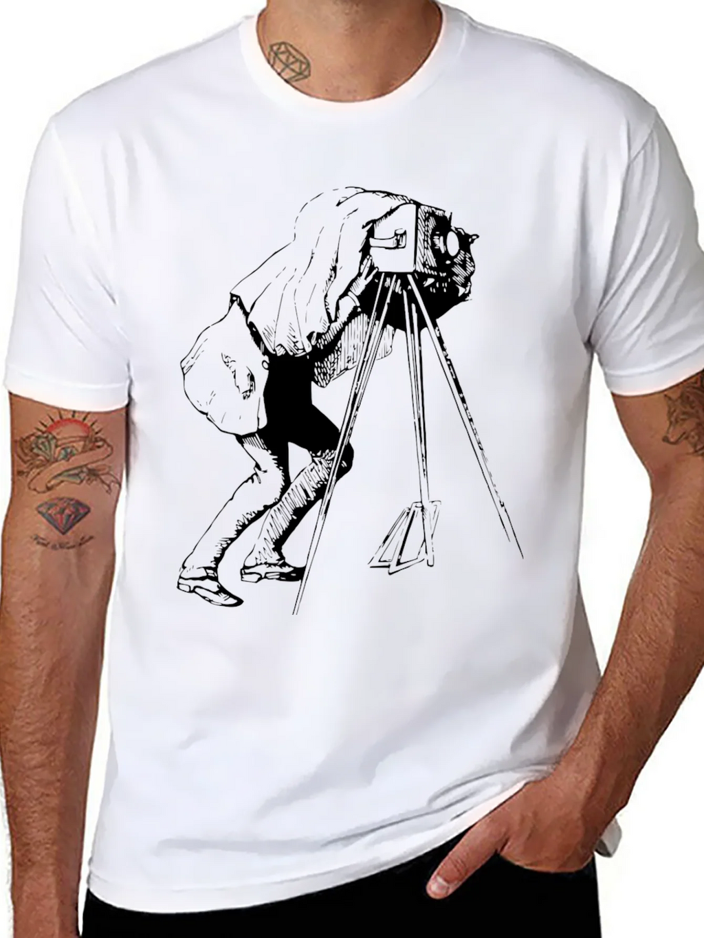 Vintage Photographer Graphic T-Shirt - Black product image 7