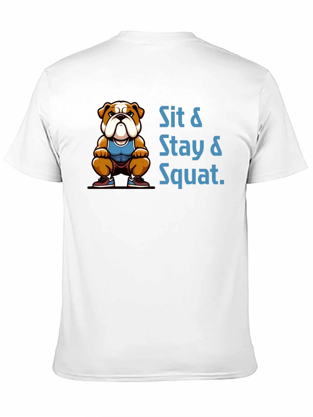 Sit Stay Squat Bulldog Black T-Shirt product image 9