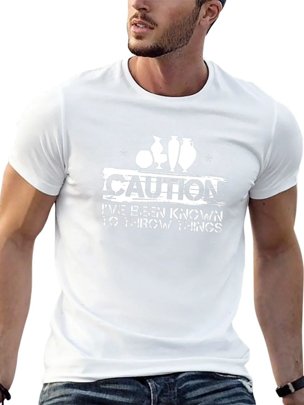 Caution Throw Things T-Shirt Pottery Hobby product image 11