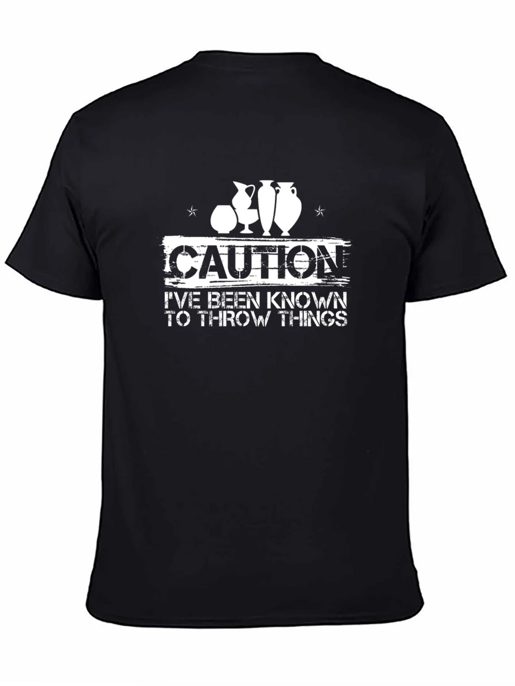 Caution Throw Things T-Shirt Pottery Hobby product image 3