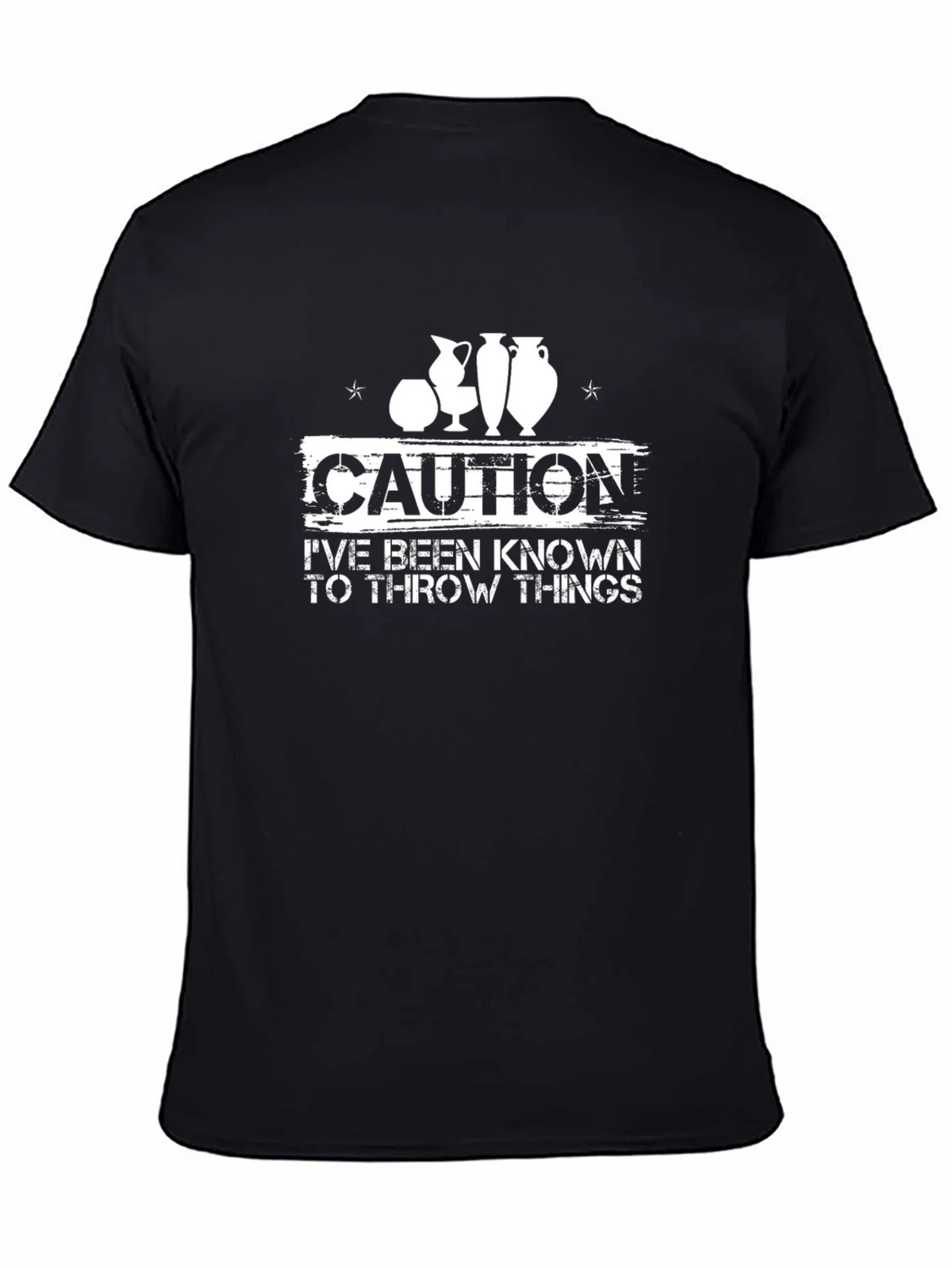 Caution Throw Things T-Shirt Pottery Hobby product image 3