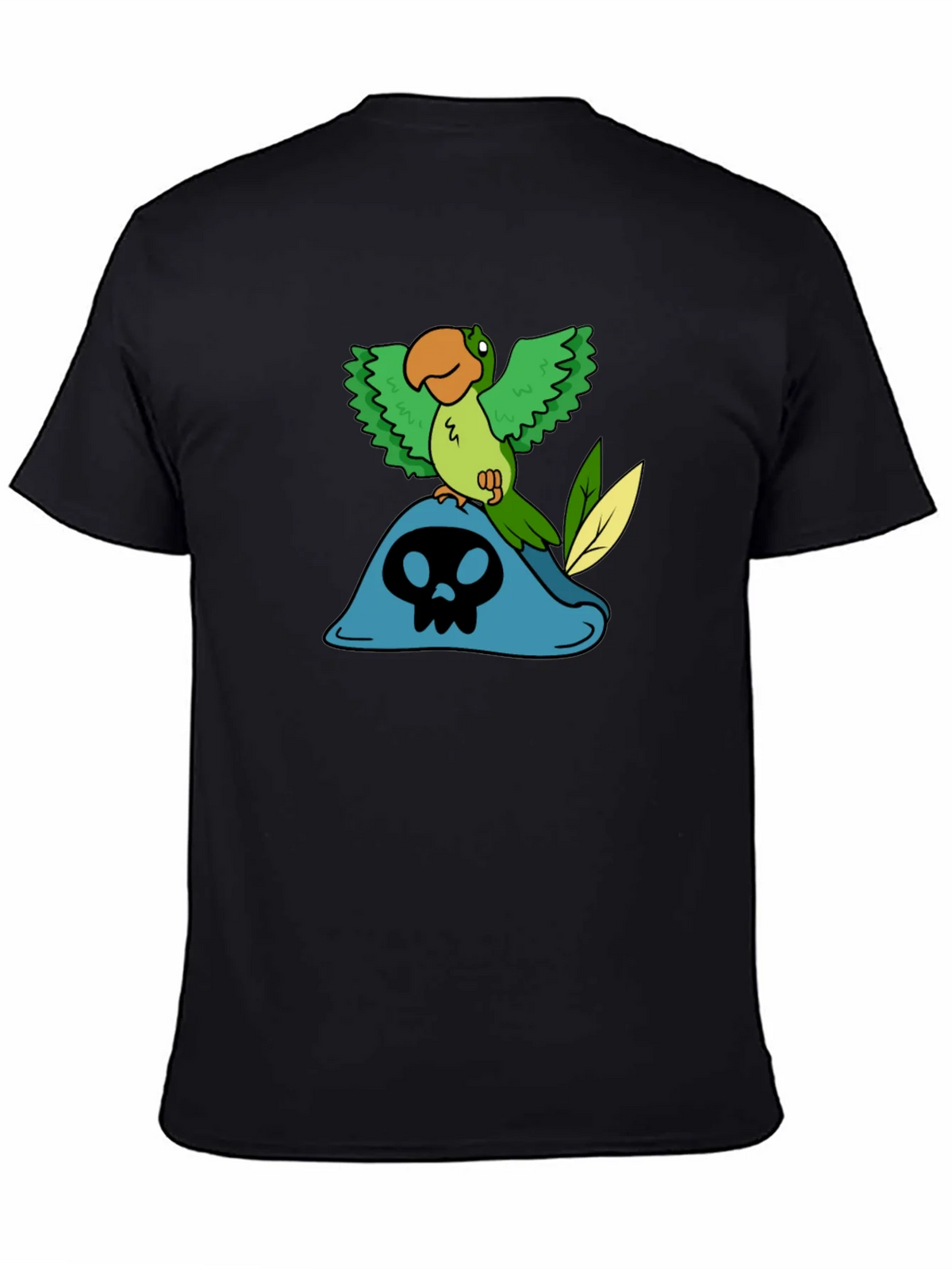 Pirate Parrot T-Shirt - Black Cotton Tee product image 4
