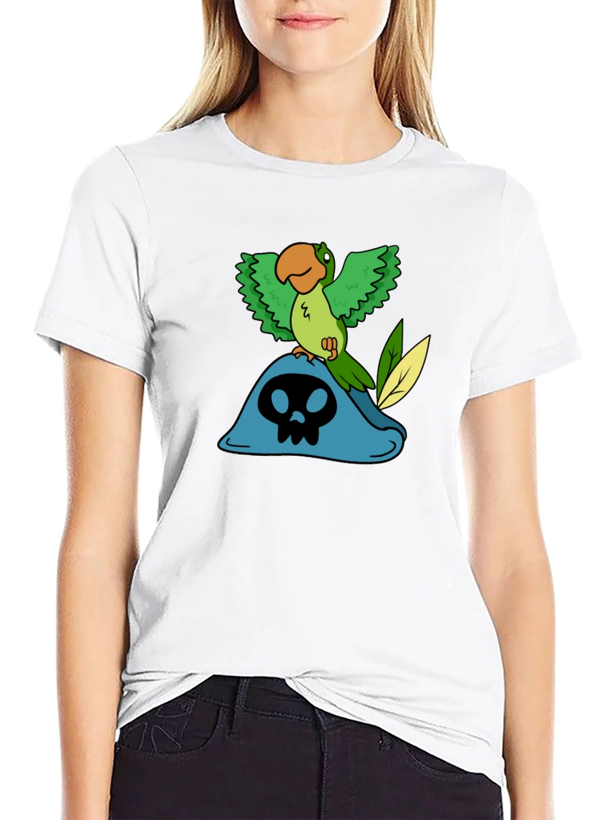 Pirate Parrot T-Shirt - Black Cotton Tee product image 6