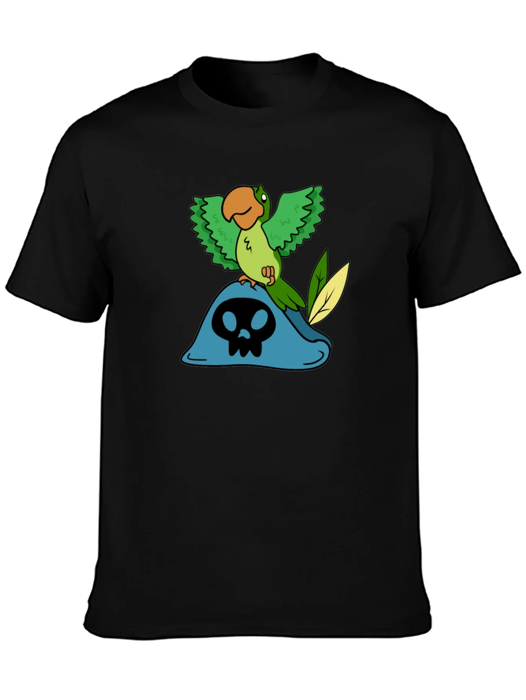 Pirate Parrot T-Shirt - Black Cotton Tee product image 3