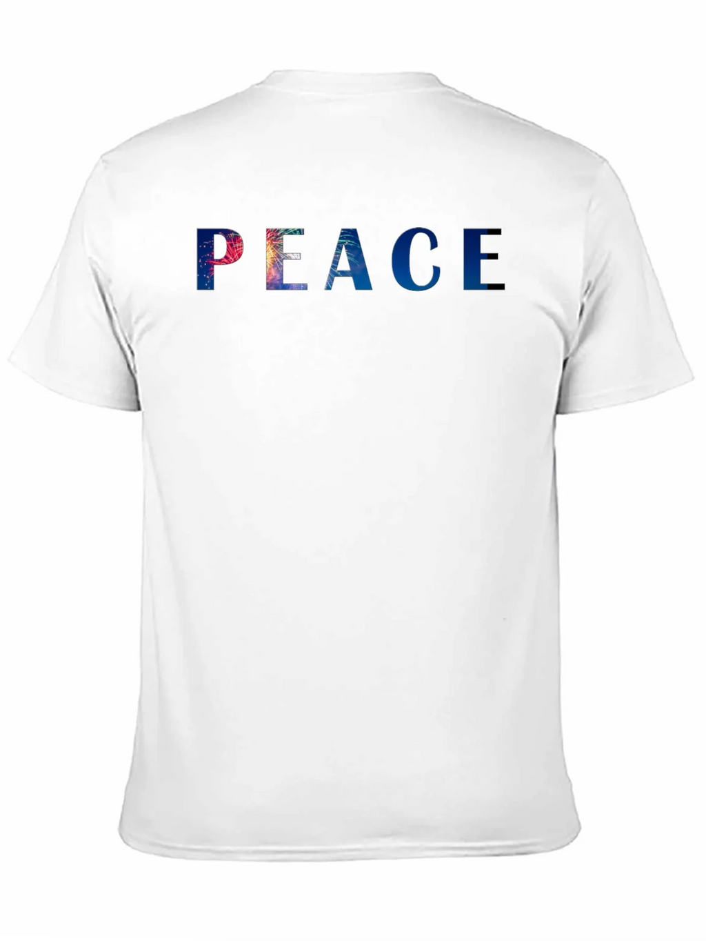 Peace Graphic Tee - Stylish Black Cotton Blend T-Shirt product image 10