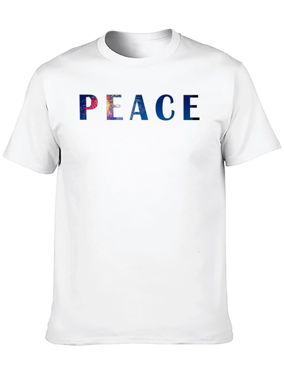 Peace Graphic Tee - Stylish Black Cotton Blend T-Shirt product image 9