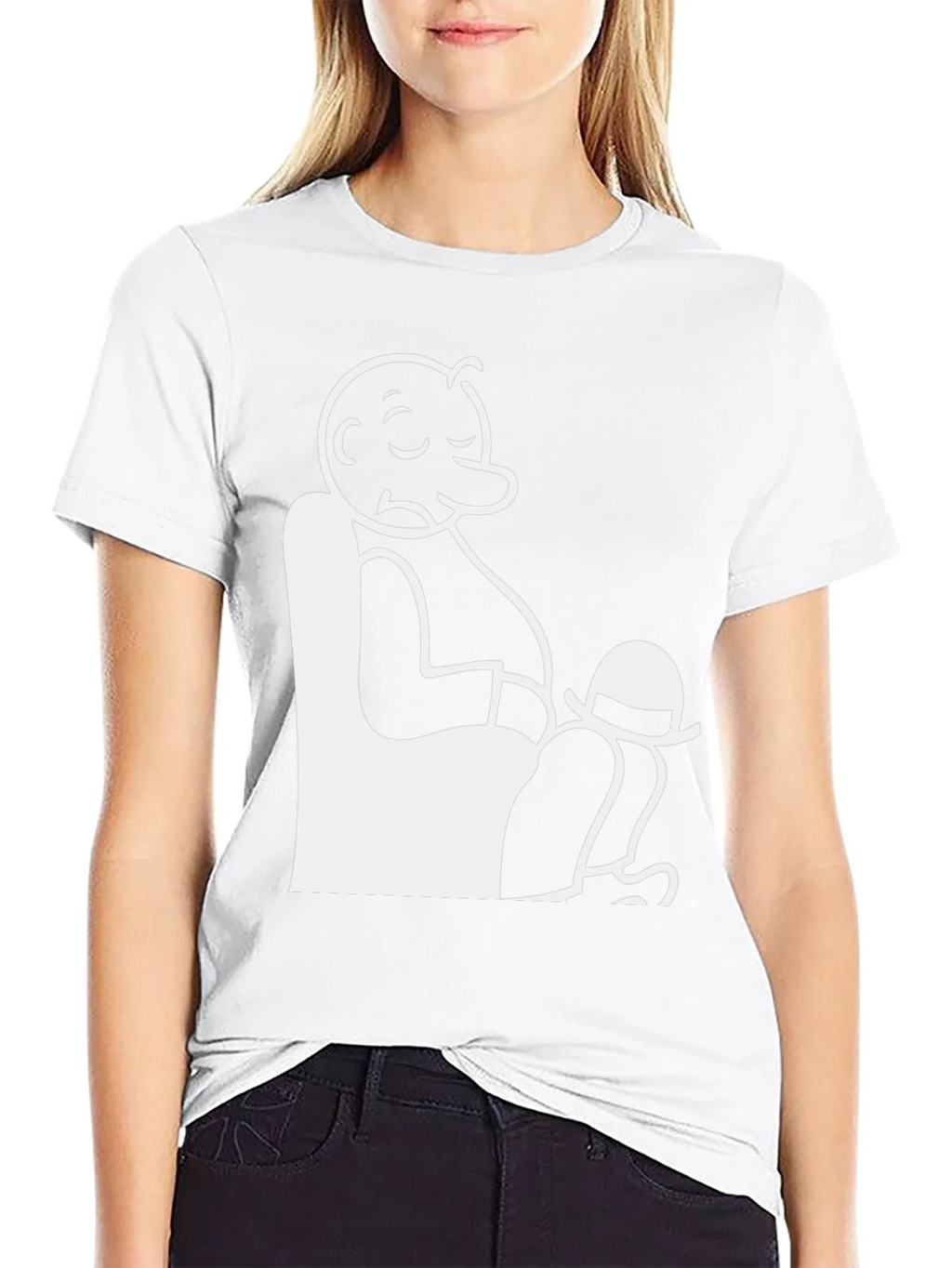 Comfy Cartoon Character Graphic Tee - Black product image 3