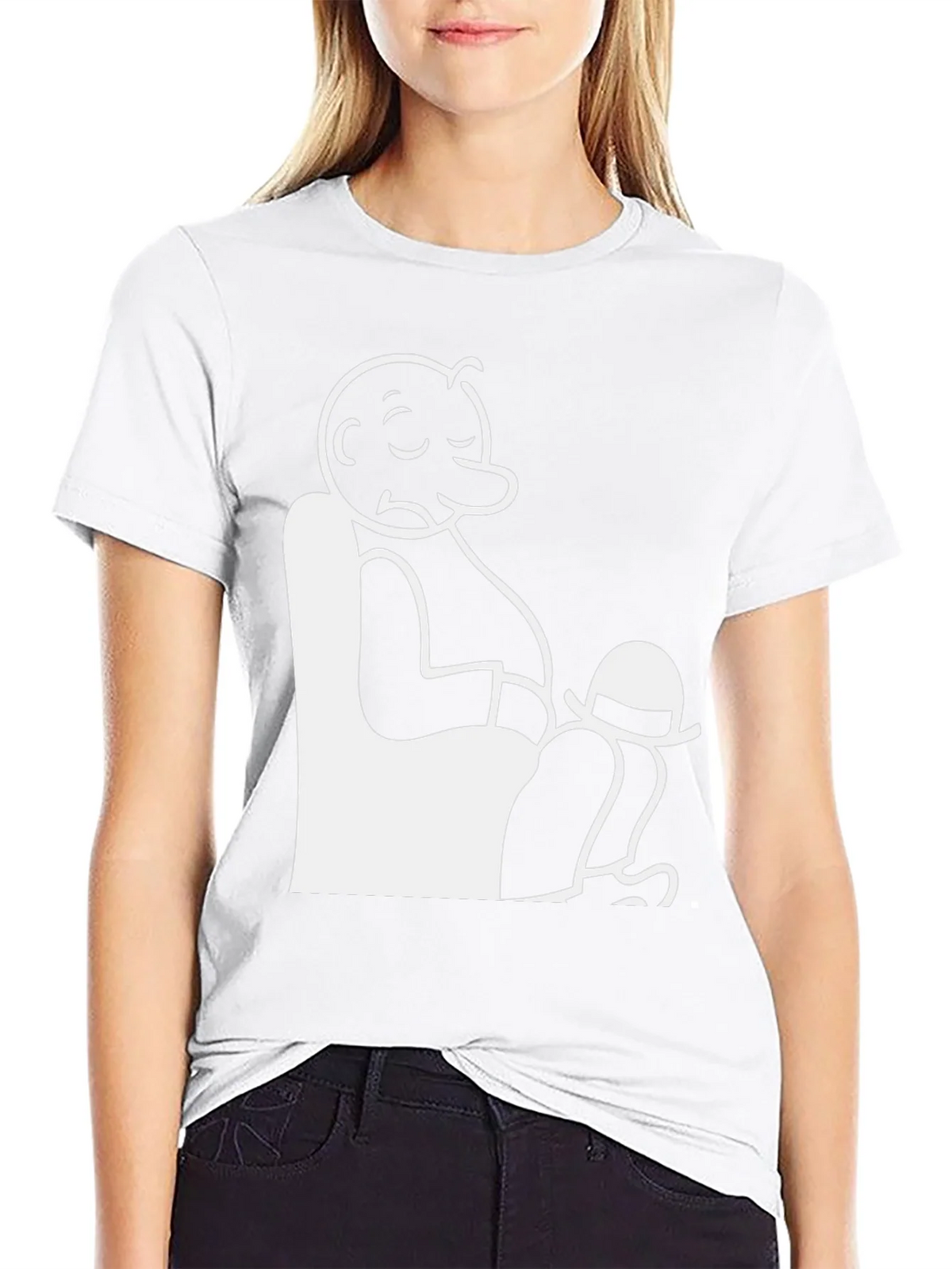 Comfy Cartoon Character Graphic Tee - Black product image 3