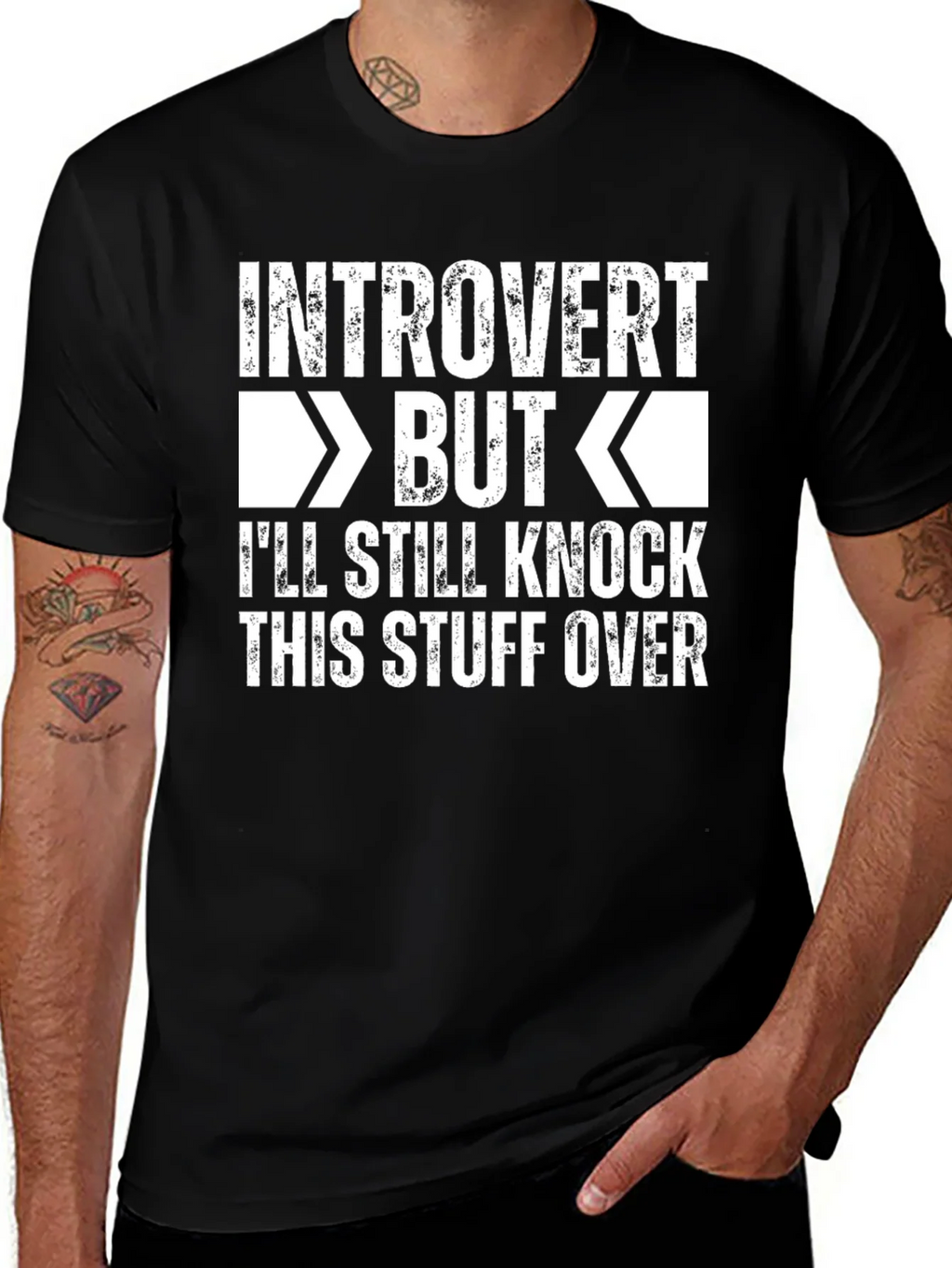 Introvert But Graphic T-Shirt - Humorous Novelty Tee product image 1