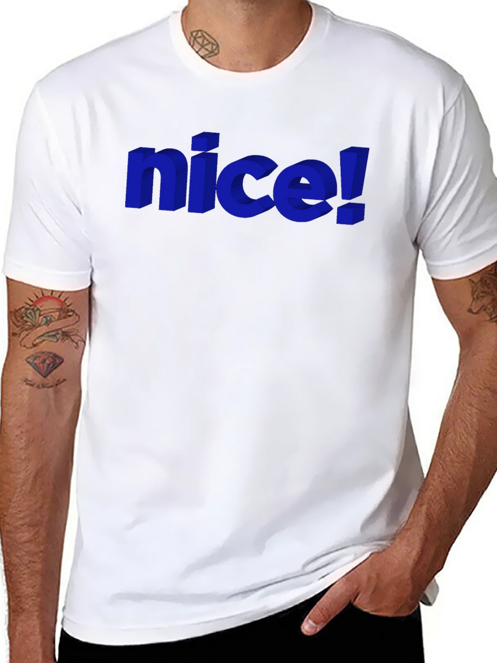 Nice! Graphic Tee - Stylish 3D Design product image 7