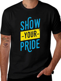 Show Your Pride Graphic T-Shirt - Black Cotton Blend product image 1