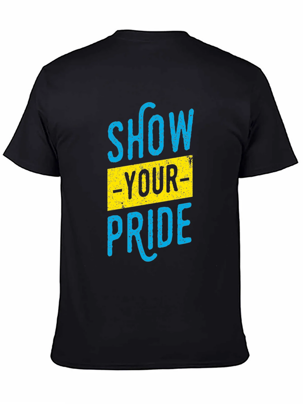 Show Your Pride Graphic T-Shirt - Black Cotton Blend product image 4
