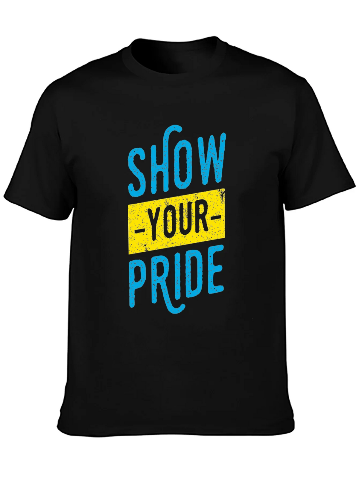 Show Your Pride Graphic T-Shirt - Black Cotton Blend product image 3