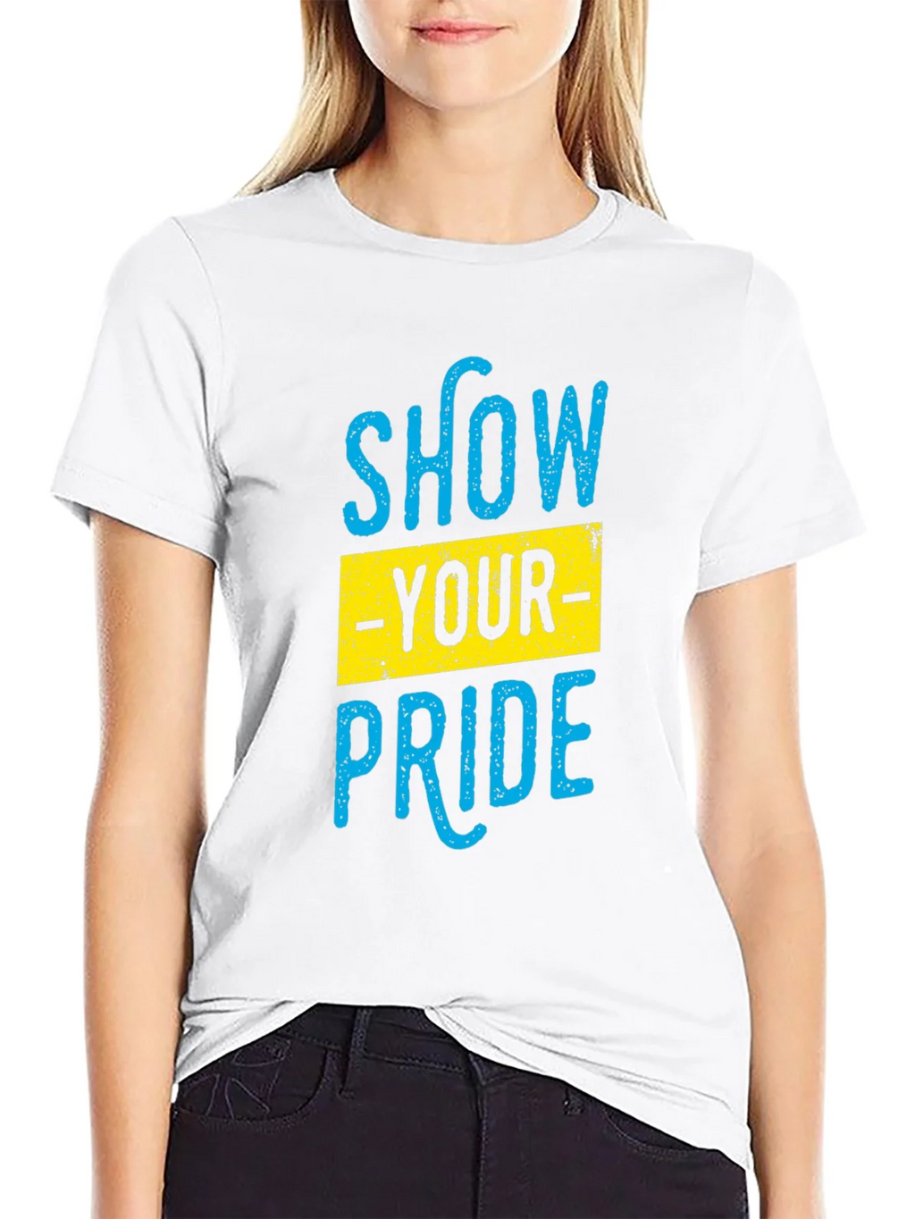 Show Your Pride Graphic T-Shirt - Black Cotton Blend product image 8