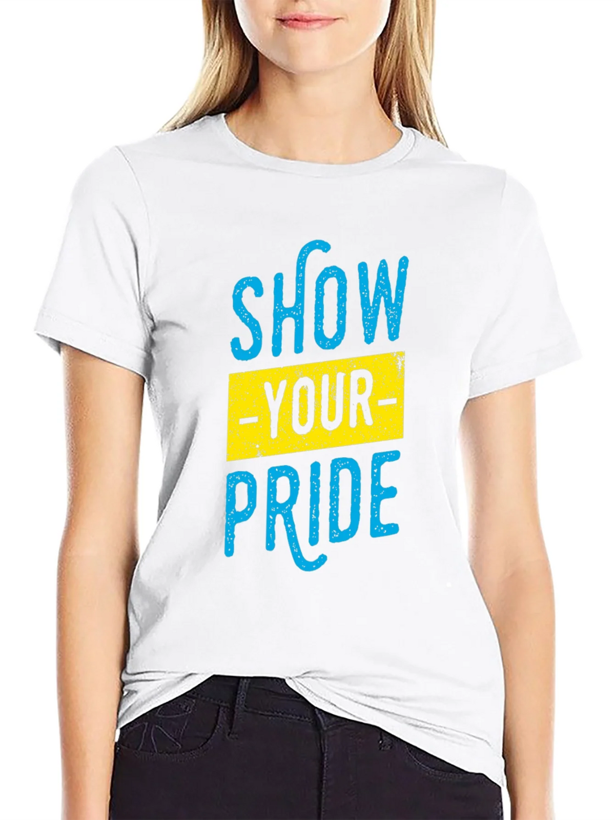Show Your Pride Graphic T-Shirt - Black Cotton Blend product image 8