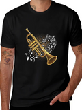 Trumpet & Music Notes Graphic Tee product image 1