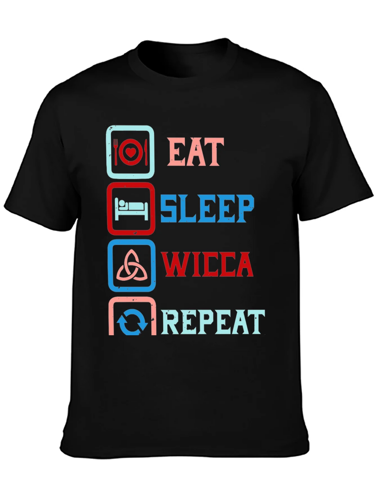 Eat Sleep Wicca Repeat Graphic Tee product image 3