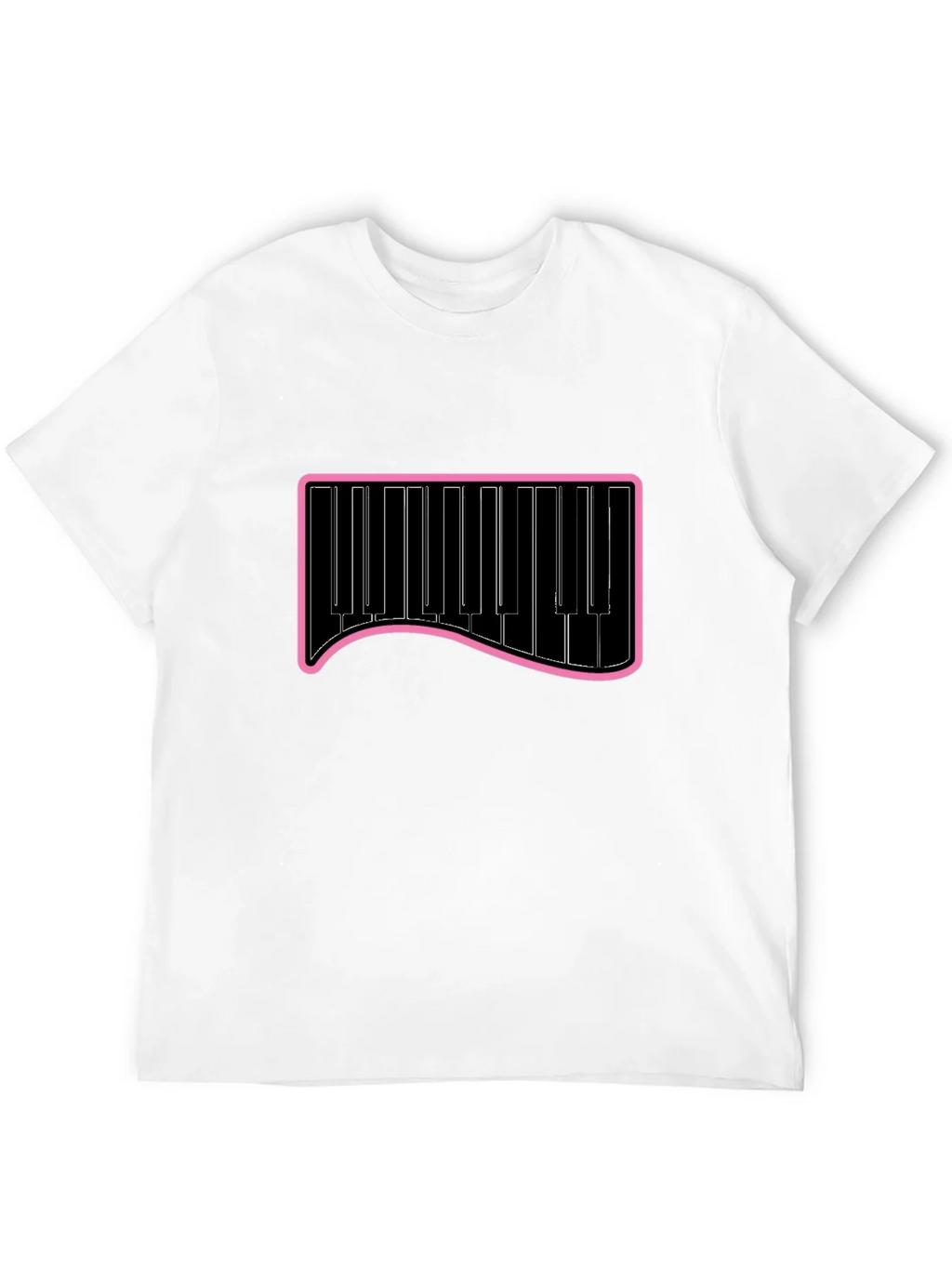Piano Keys Graphic Tee - Black Cotton T-Shirt product image 8