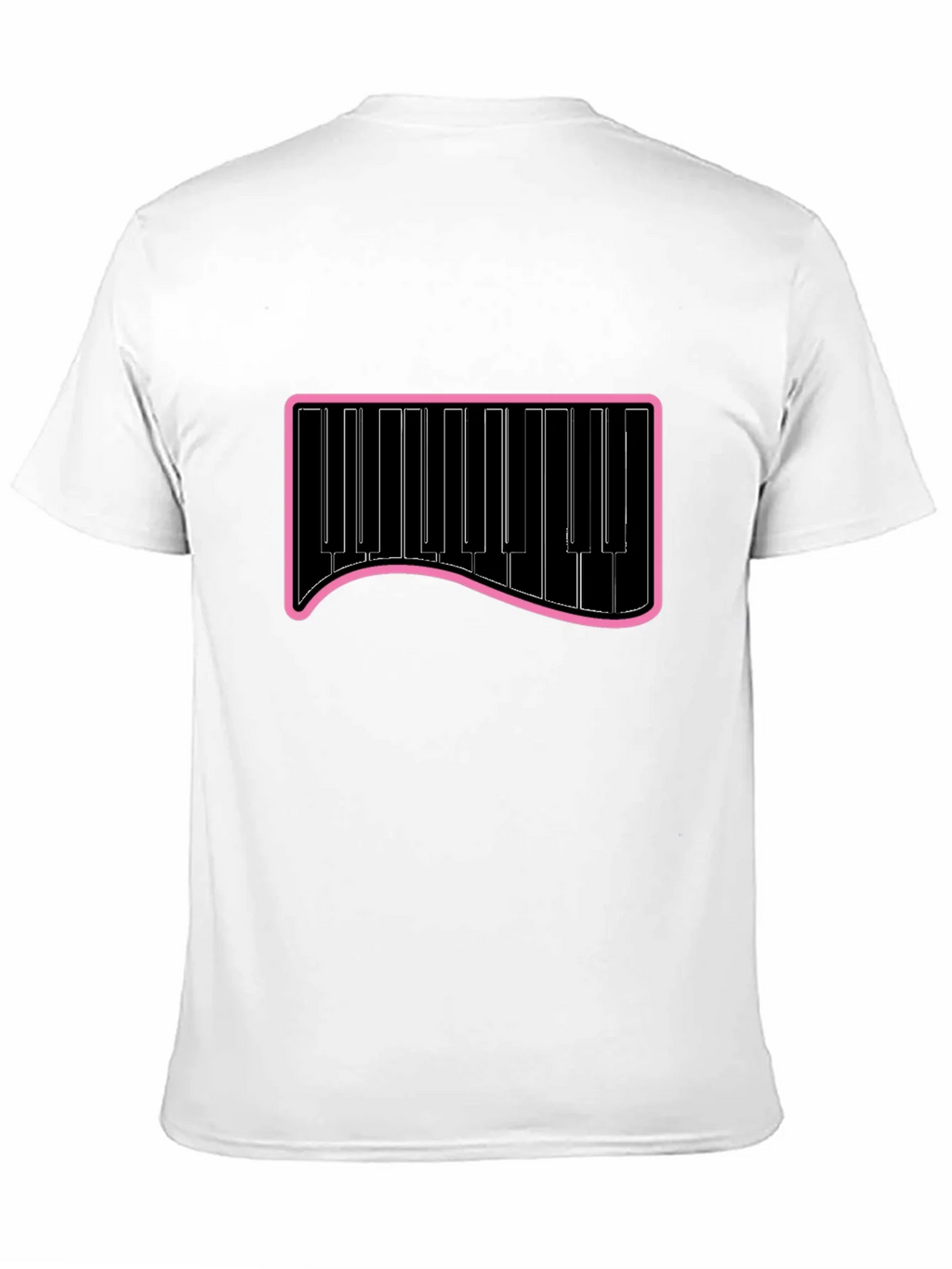 Piano Keys Graphic Tee - Black Cotton T-Shirt product image 7