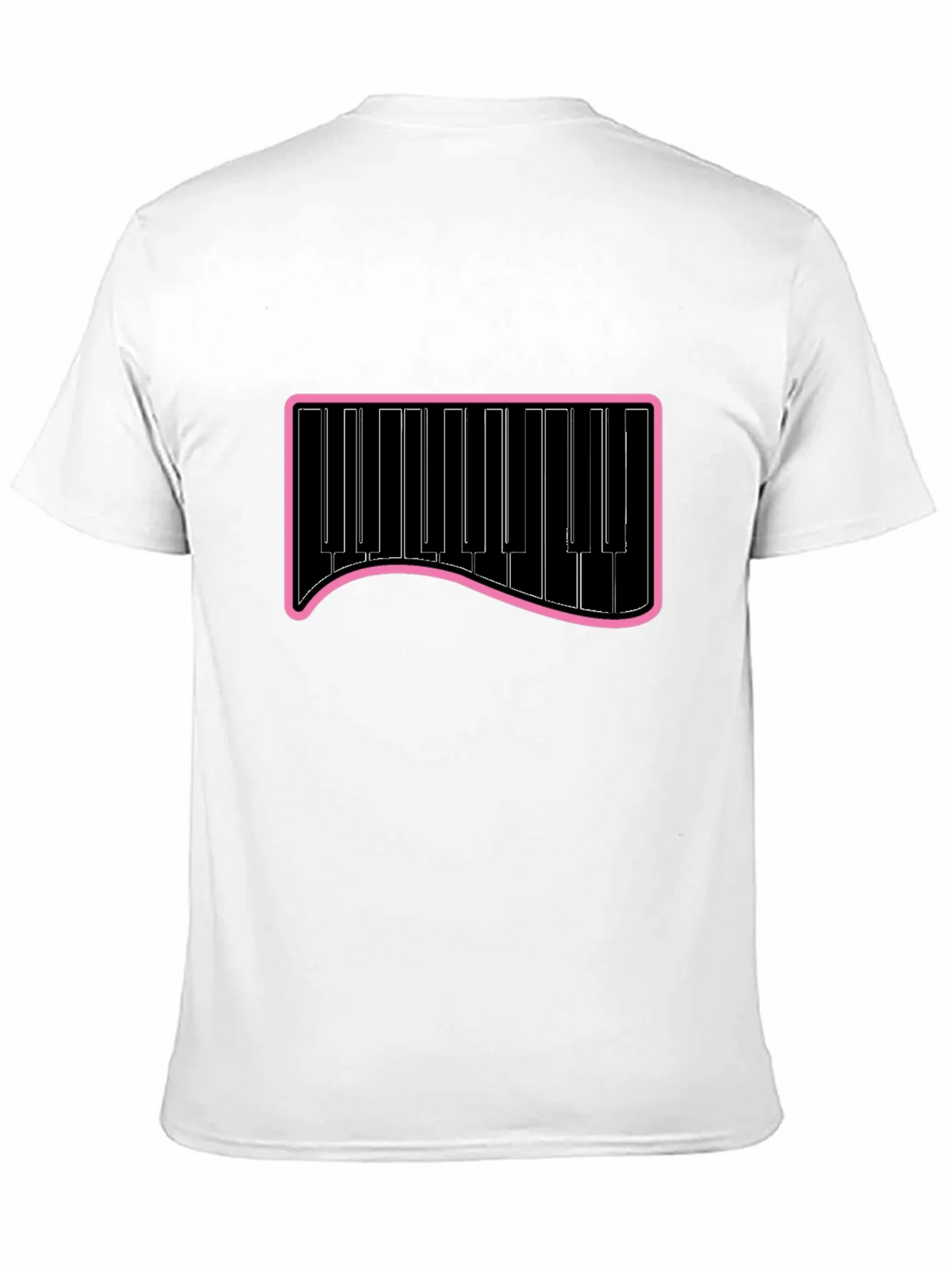 Piano Keys Graphic Tee - Black Cotton T-Shirt product image 7