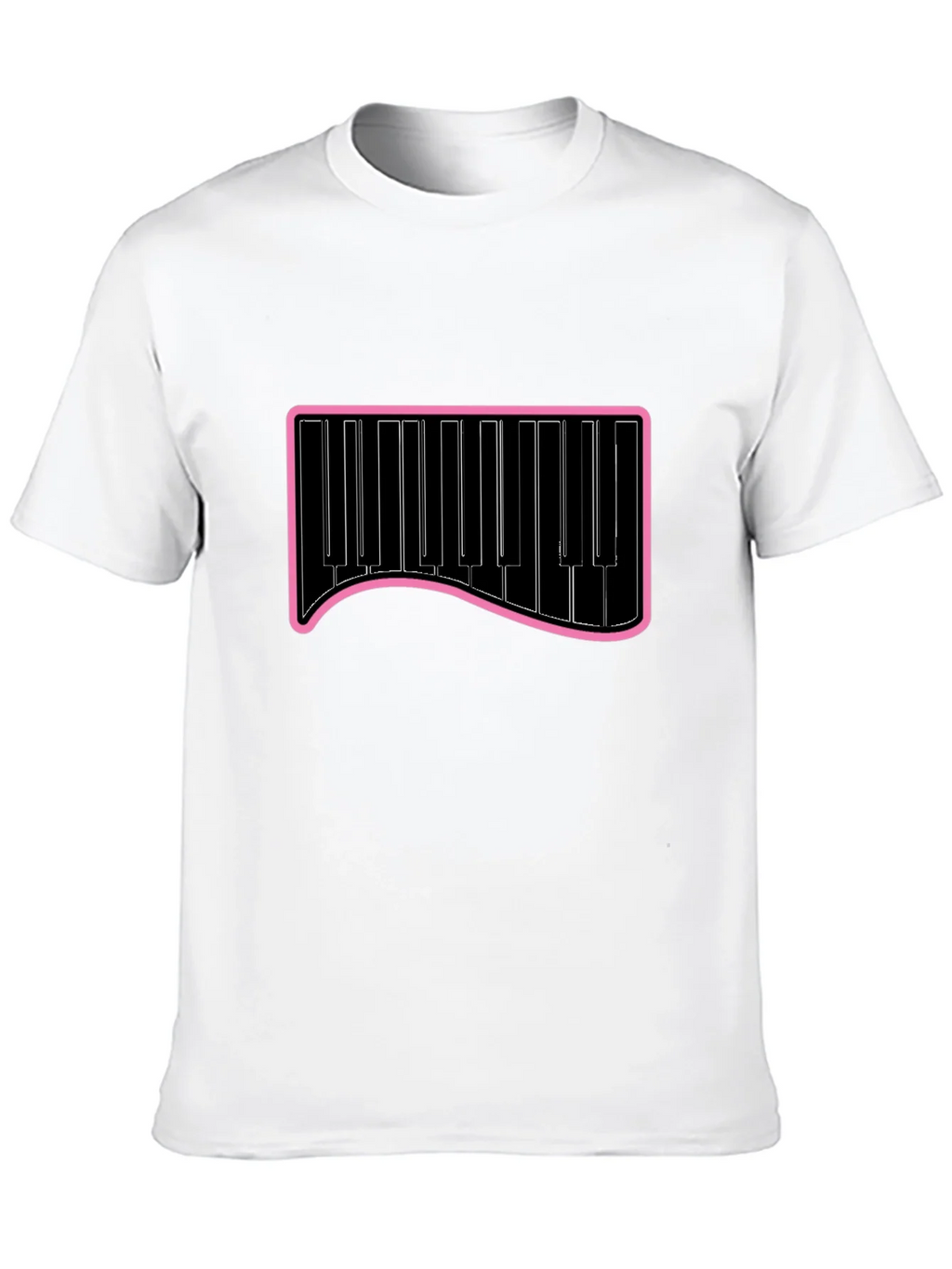 Piano Keys Graphic Tee - Black Cotton T-Shirt product image 6