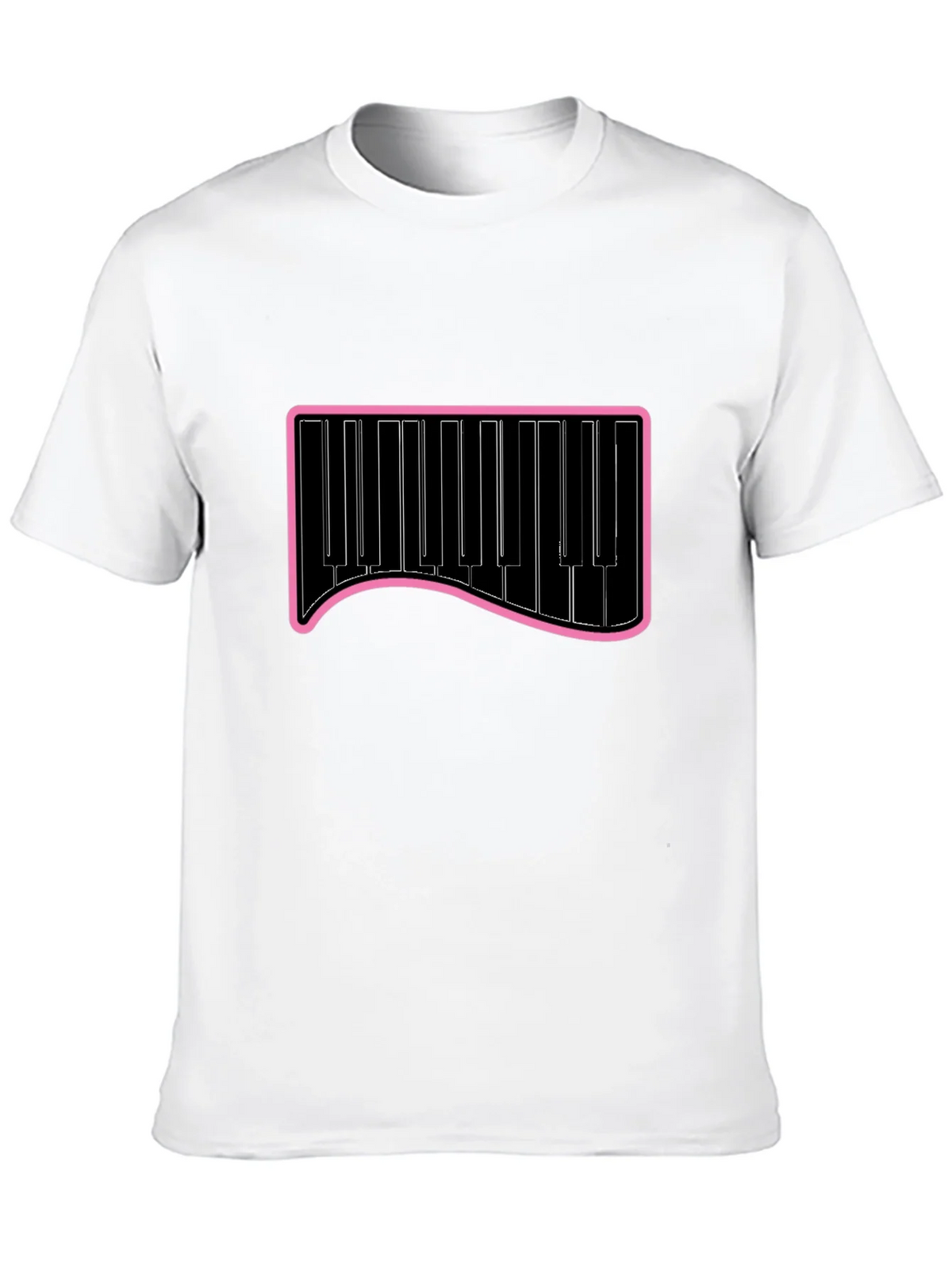 Piano Keys Graphic Tee - Black Cotton T-Shirt product image 6