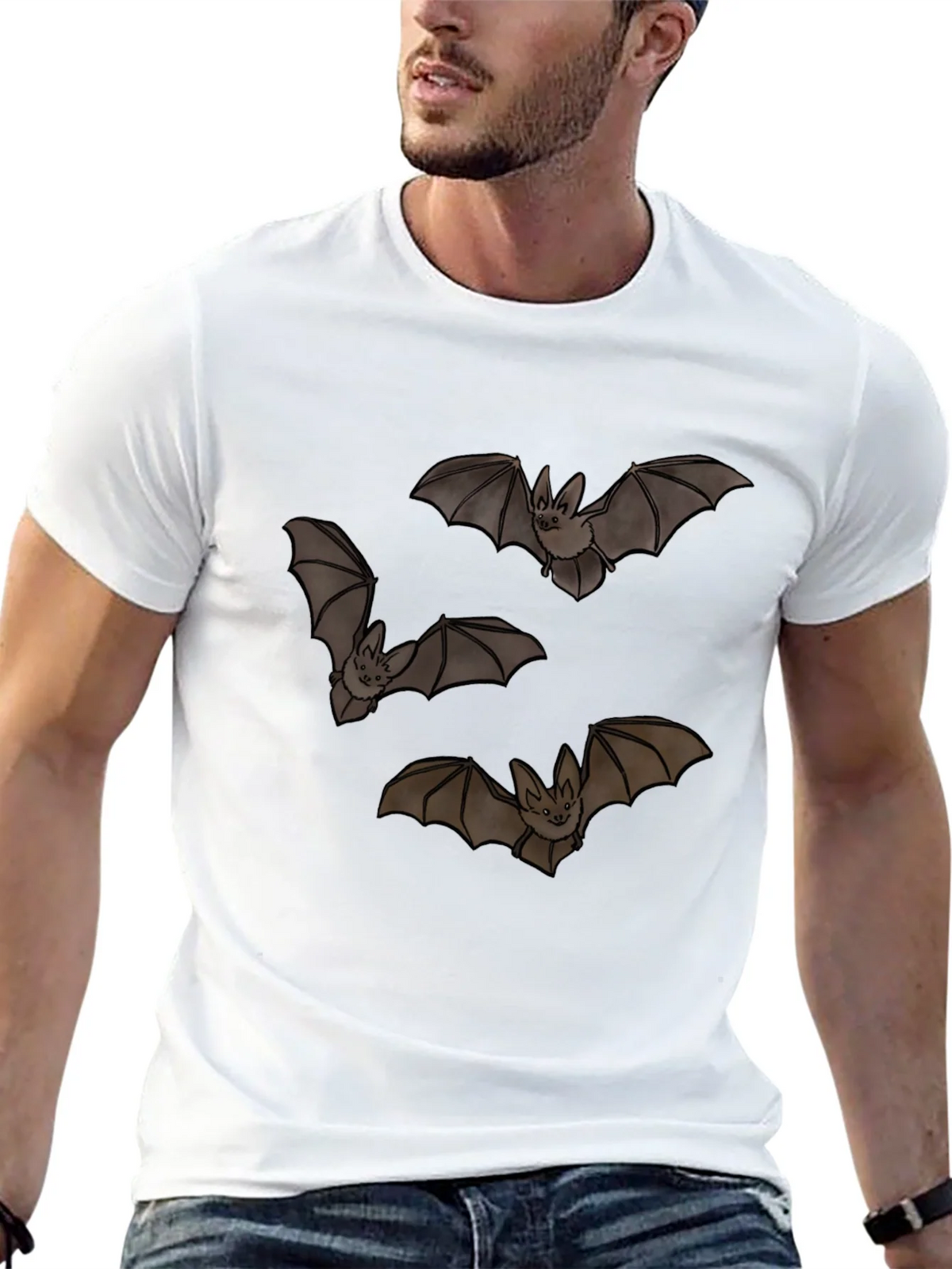 Bat Graphic Black T-Shirt product image 10