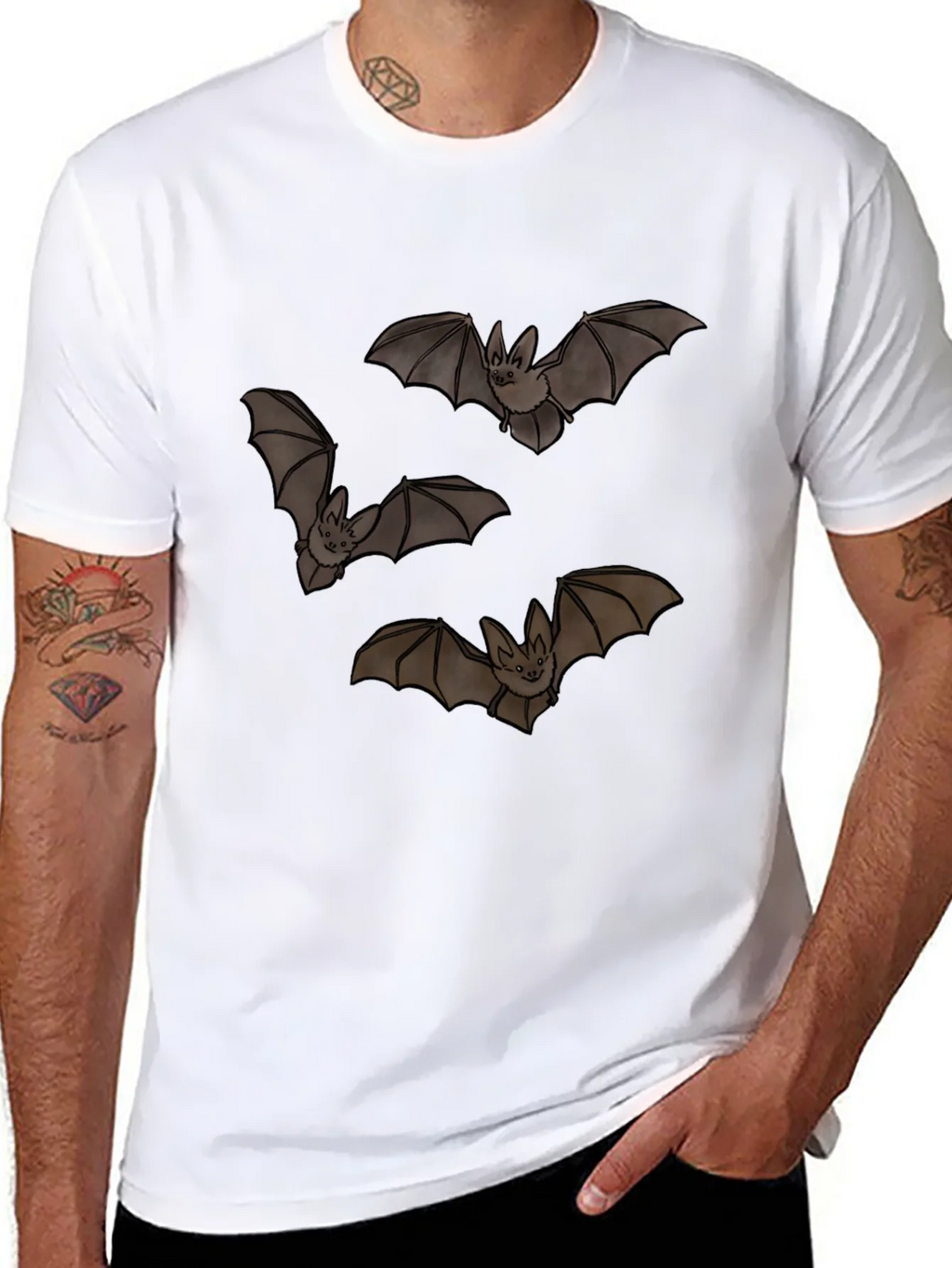 Bat Graphic Black T-Shirt product image 5