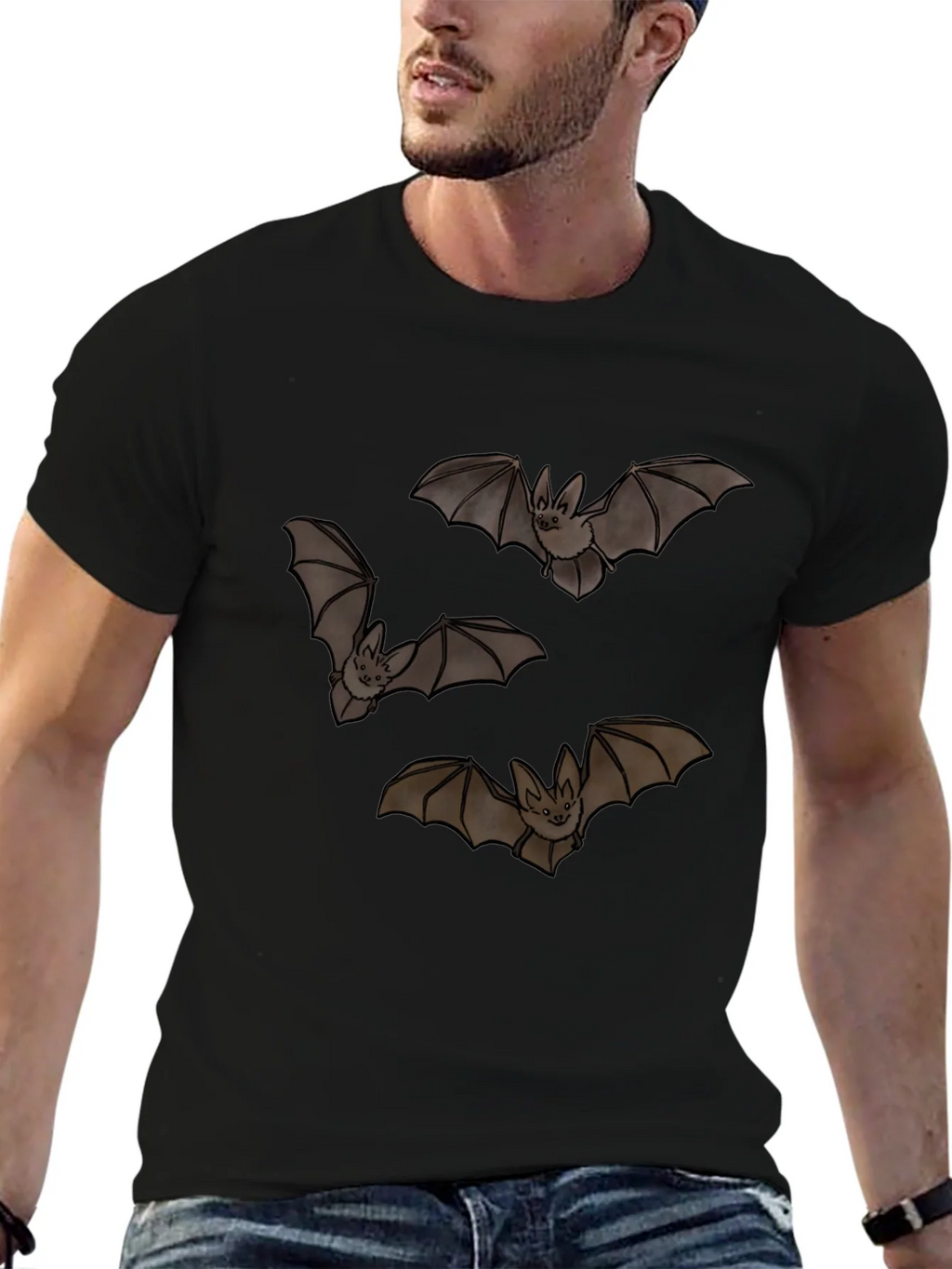 Bat Graphic Black T-Shirt product image 4