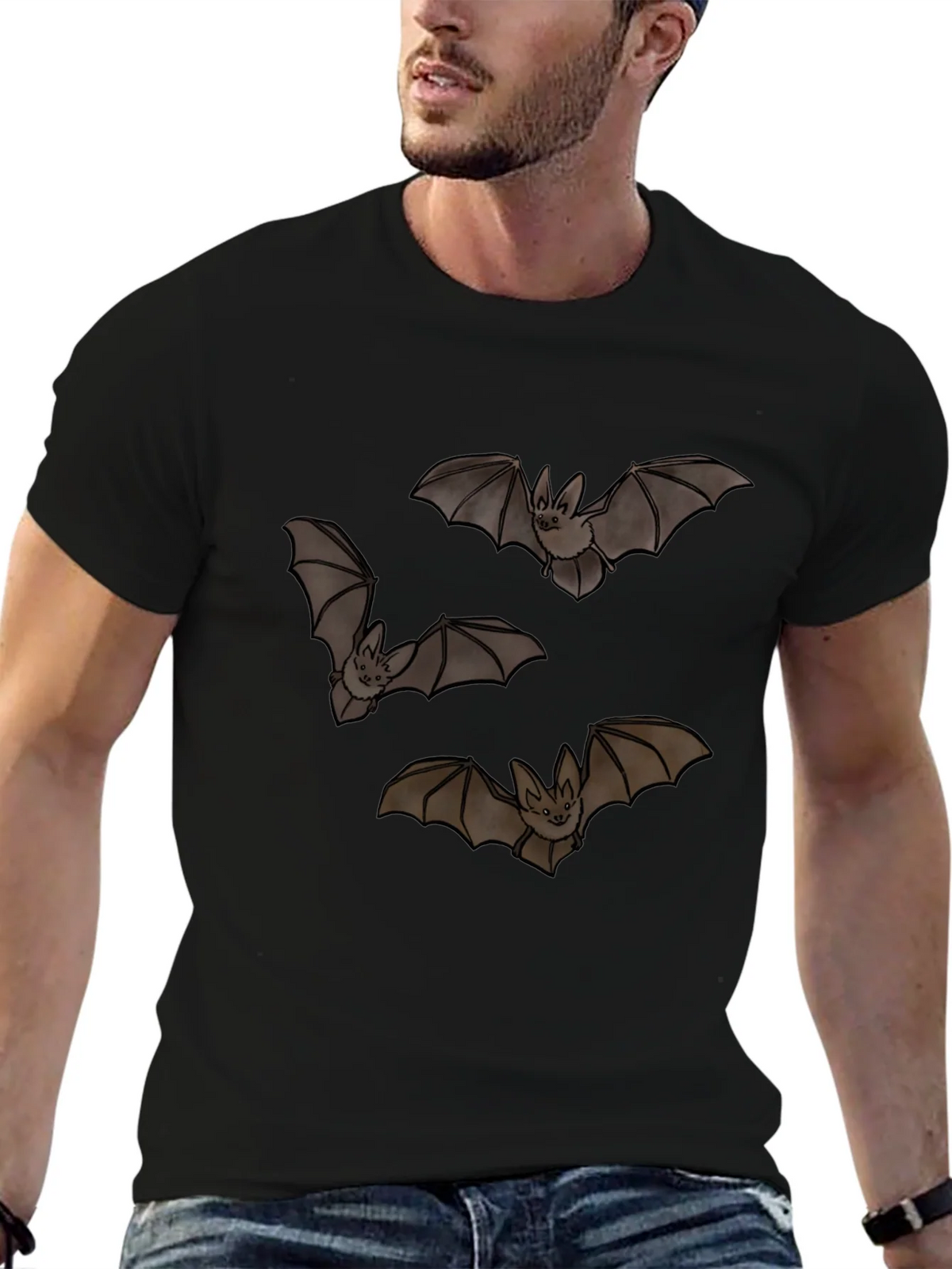Bat Graphic Black T-Shirt product image 4