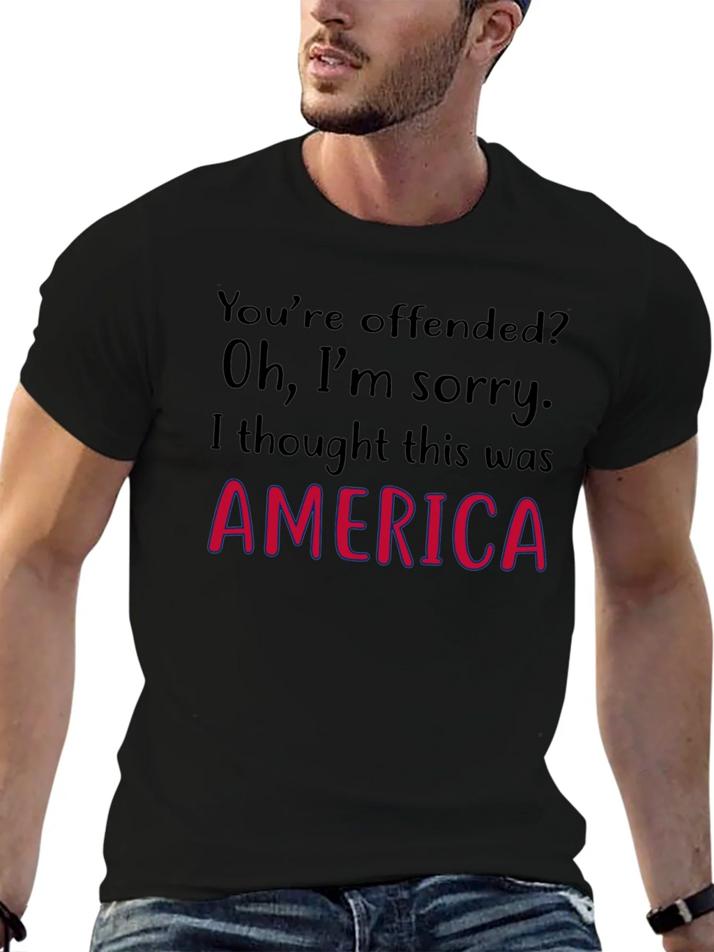 Offended? America Graphic Tee product image 6