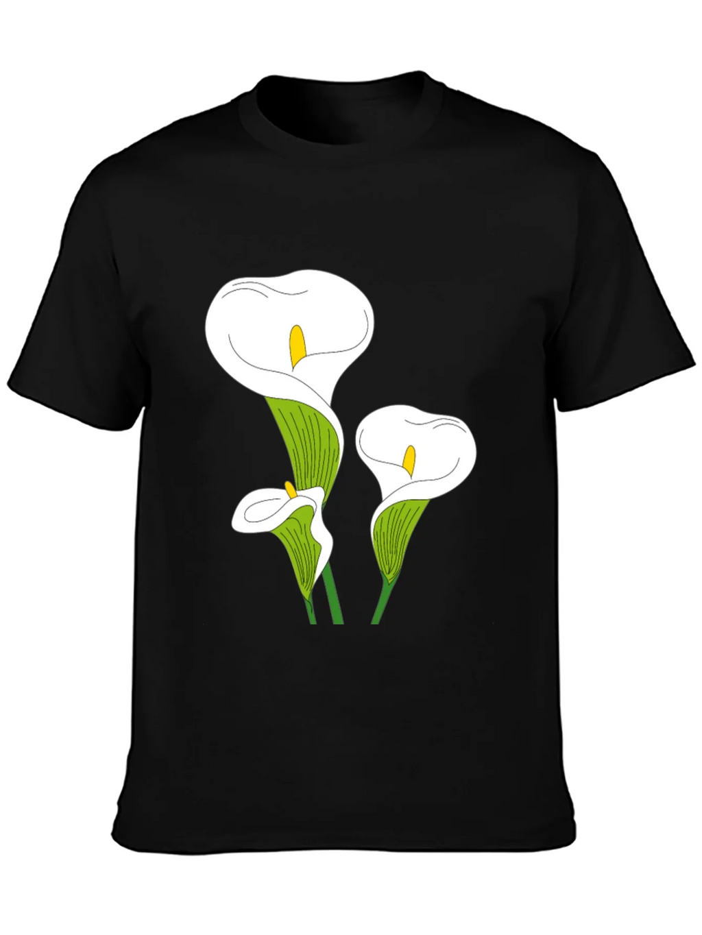 Calla Lily Graphic Tee - Black Casual T-Shirt product image 3
