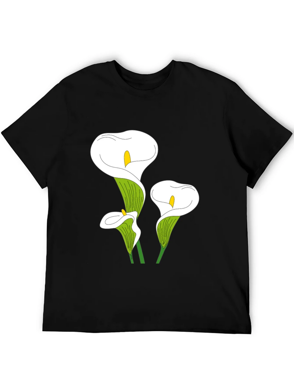 Calla Lily Graphic Tee - Black Casual T-Shirt product image 5