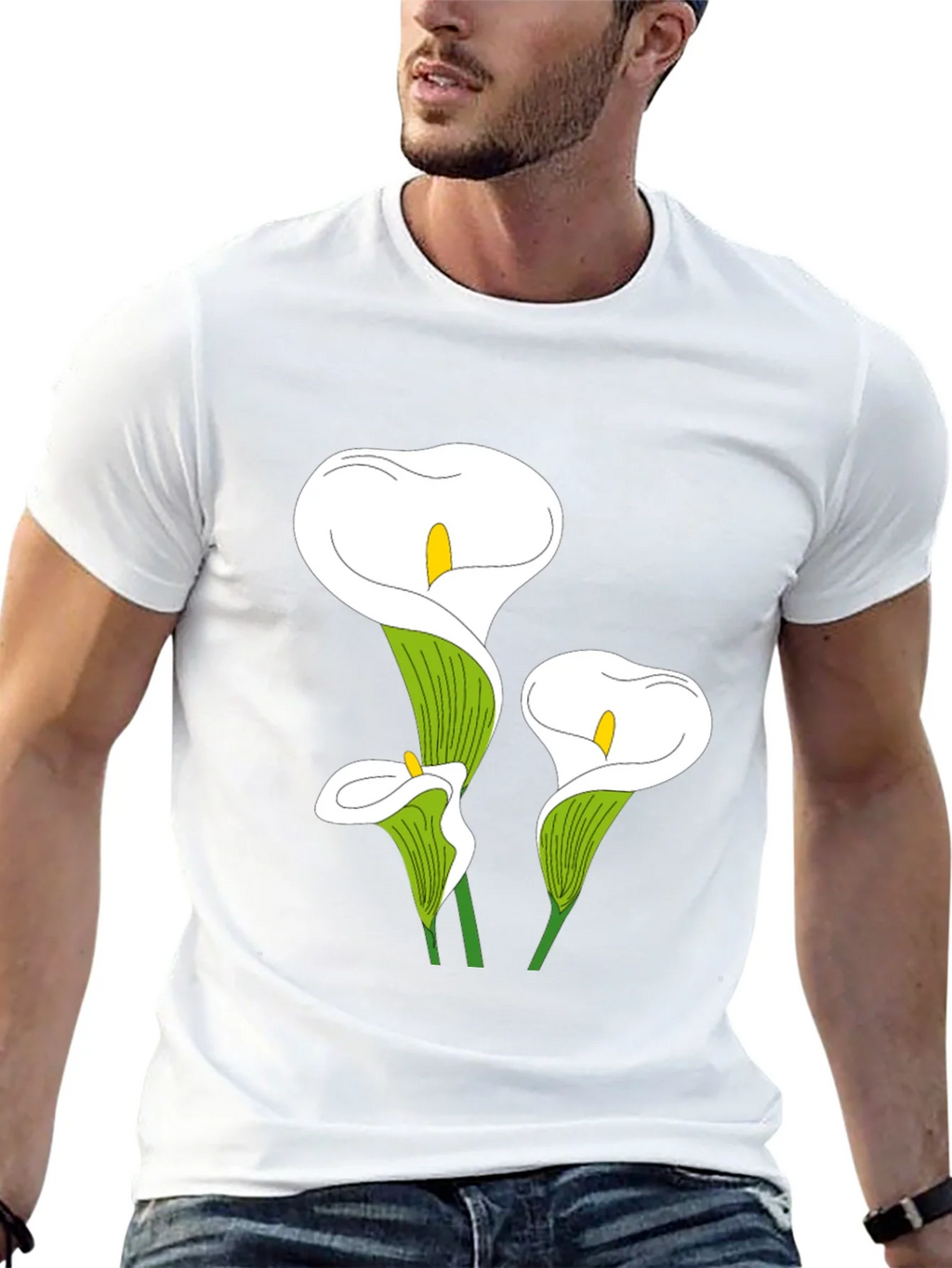 Calla Lily Graphic Tee - Black Casual T-Shirt product image 12