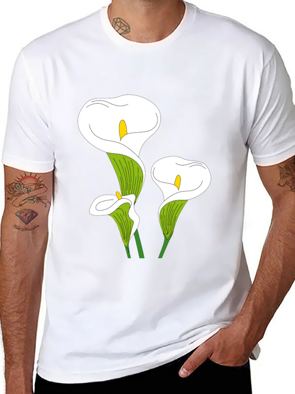 Calla Lily Graphic Tee - Black Casual T-Shirt product image 7