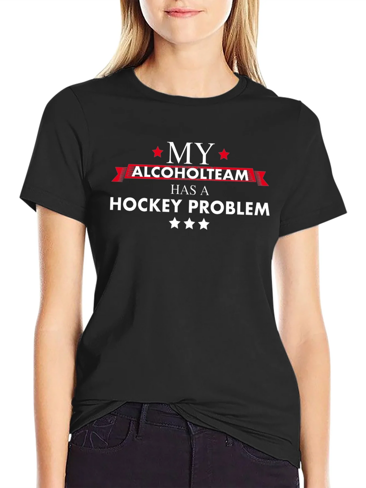 My Alcohol Team Has a Hockey Problem T-Shirt product image 2