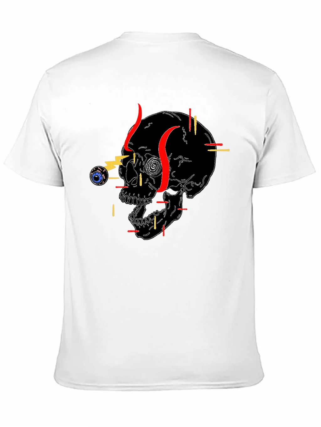 Edgy Skull Graphic Tee - Black Cotton T-Shirt product image 10