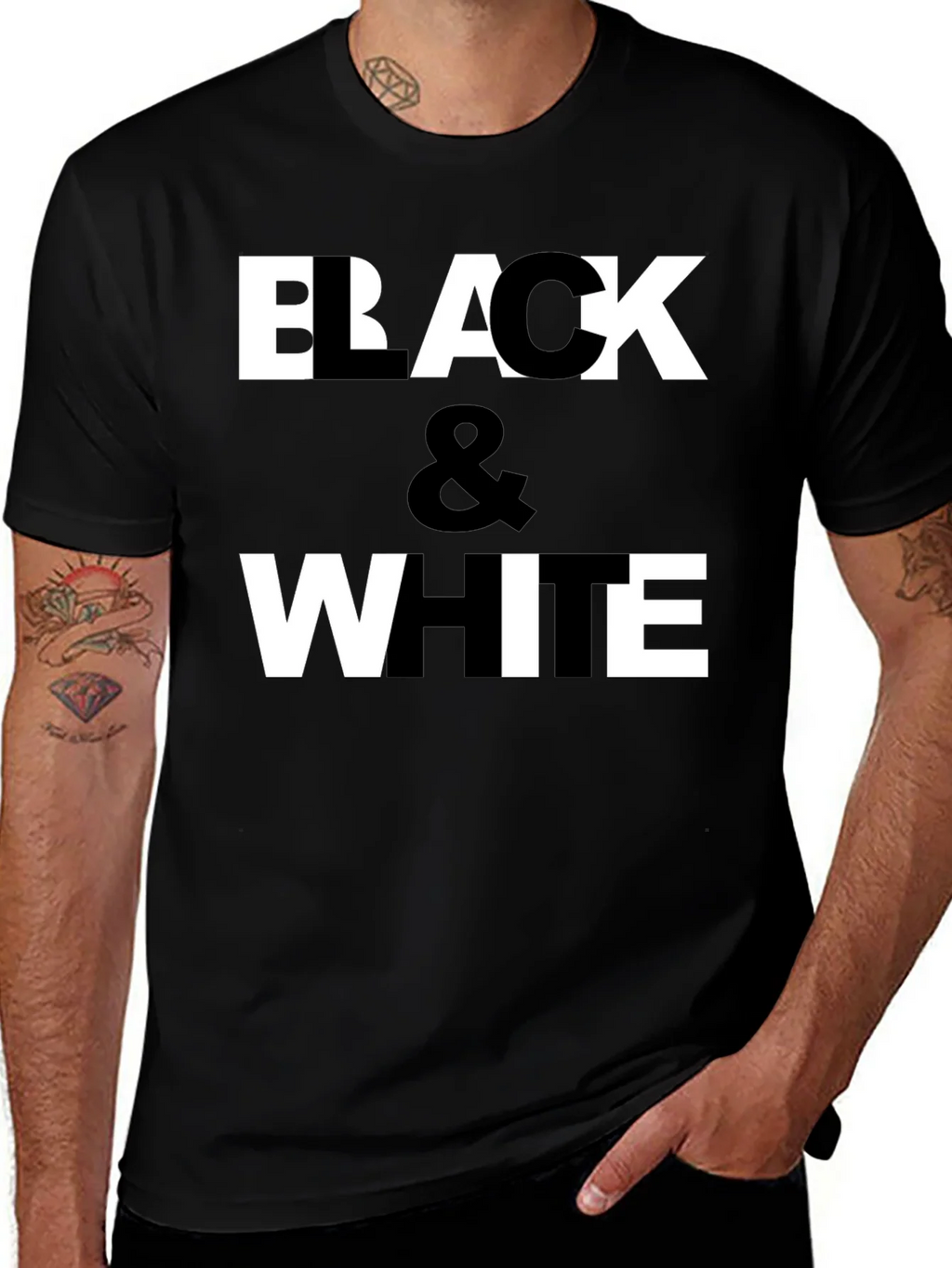 Black & White Graphic Print T-Shirt product image 1