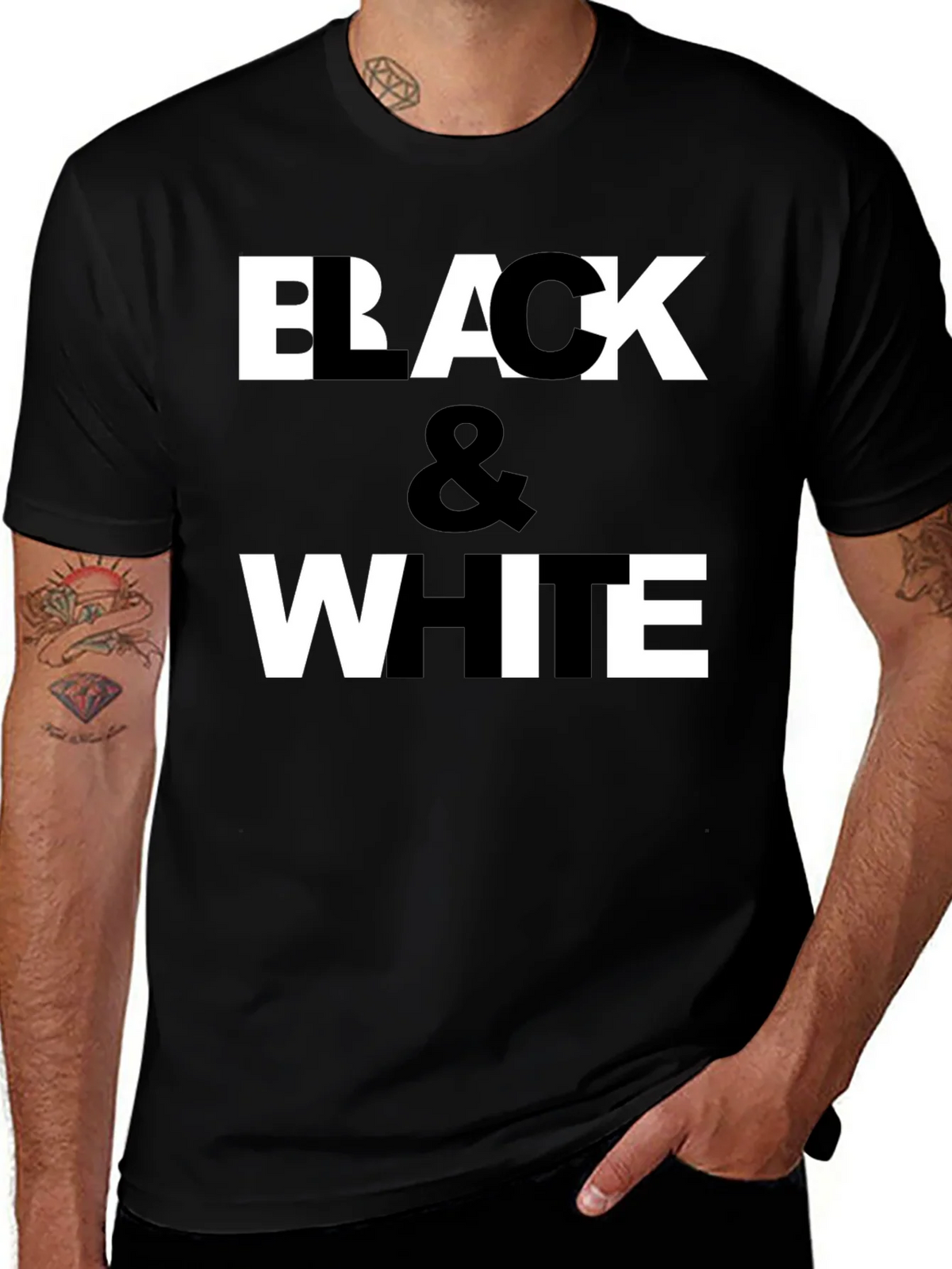 Black & White Graphic Print T-Shirt product image 1