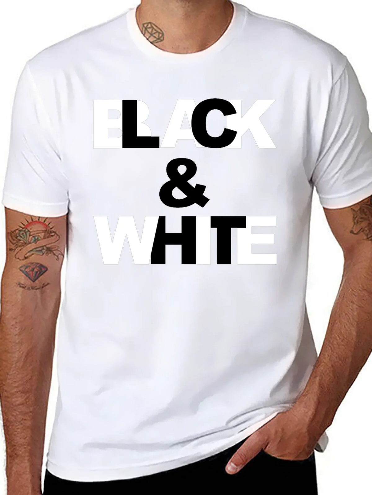 Black & White Graphic Print T-Shirt product image 7