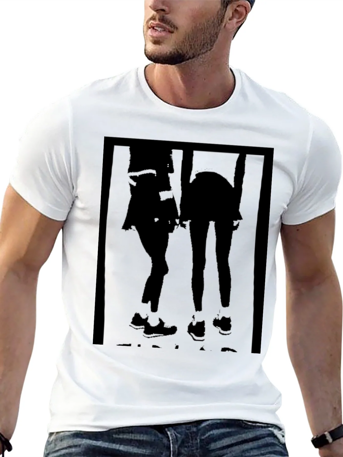 Black Graphic Tee - Silhouette Duo product image 8