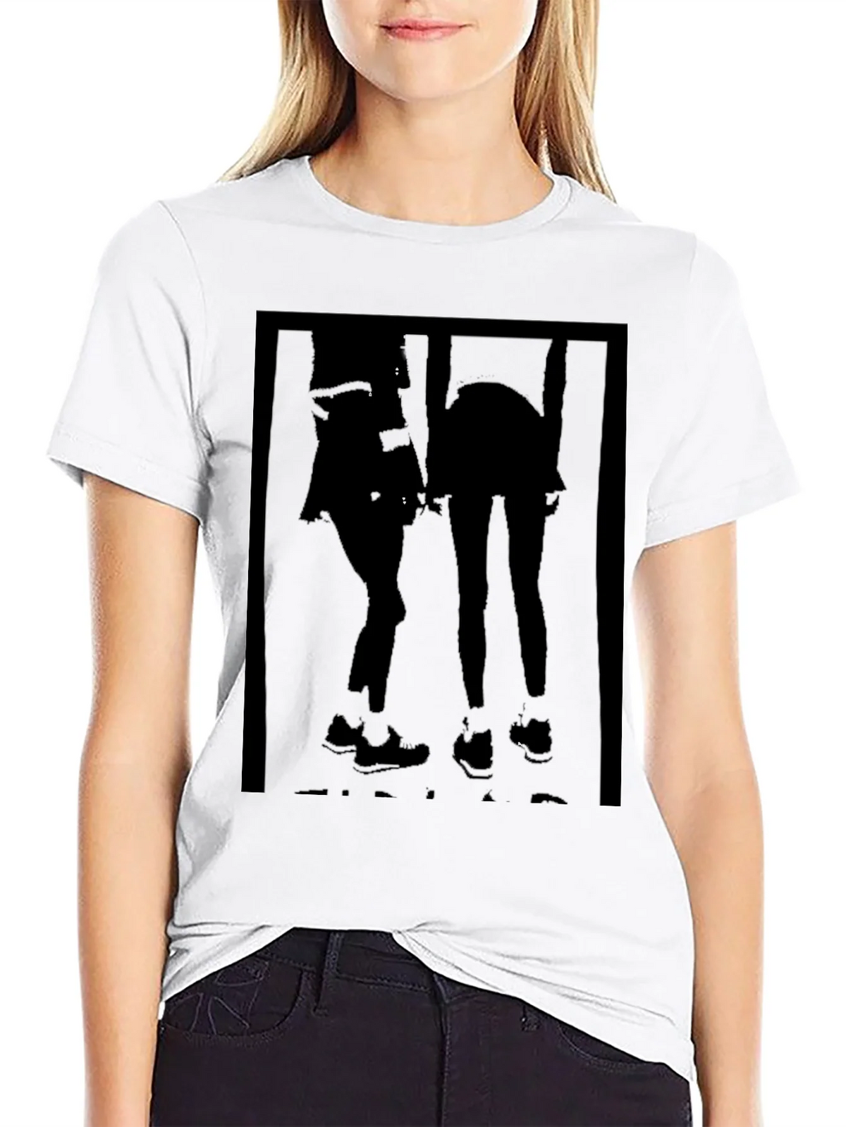 Black Graphic Tee - Silhouette Duo product image 6