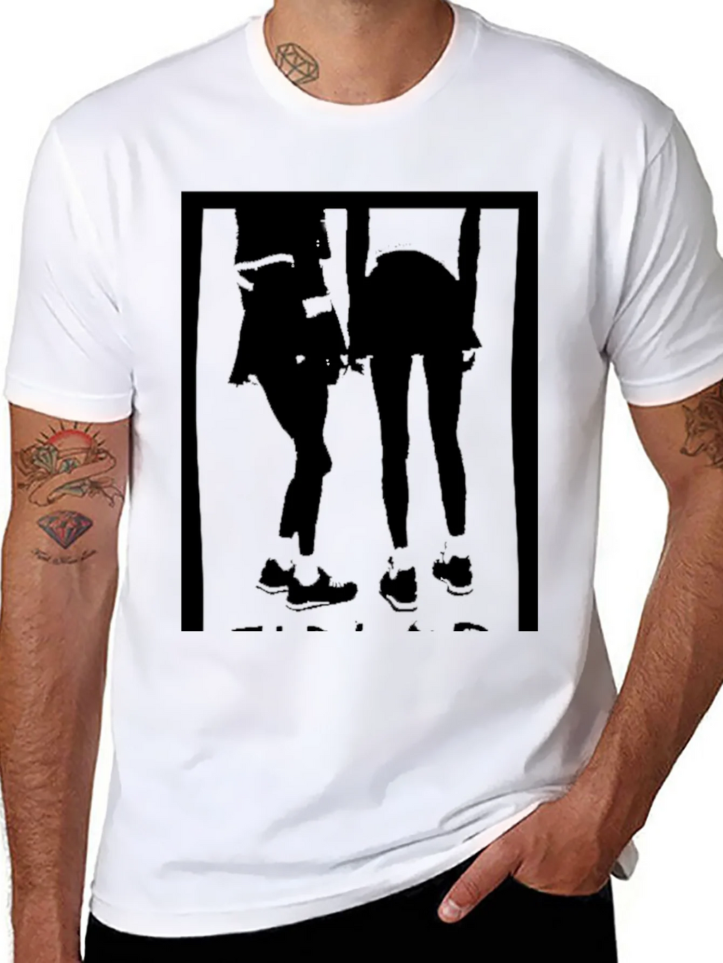 Black Graphic Tee - Silhouette Duo product image 5