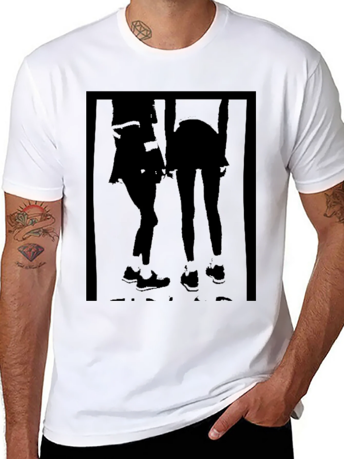 Black Graphic Tee - Silhouette Duo product image 5