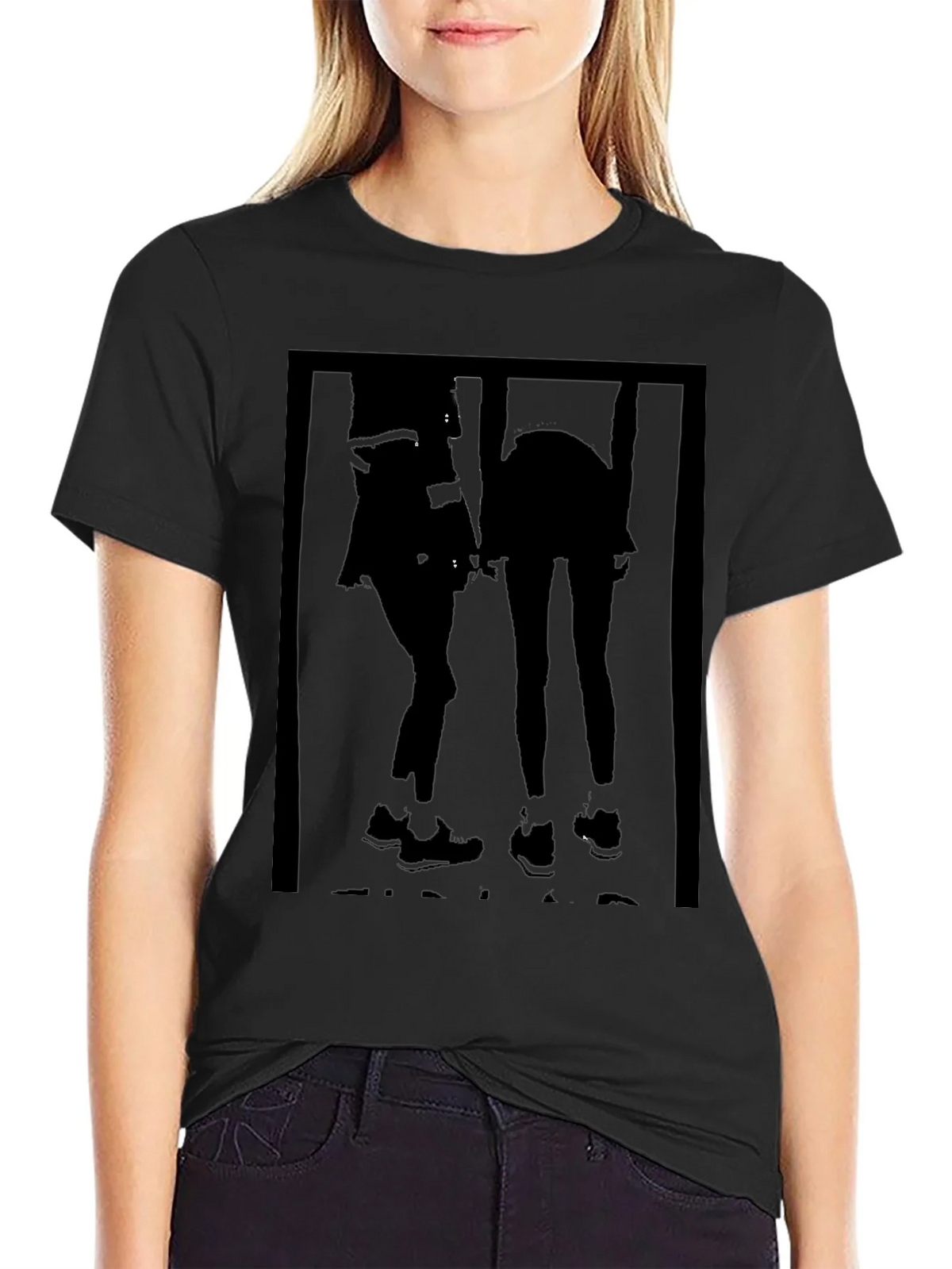 Black Graphic Tee - Silhouette Duo product image 2