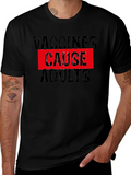 Vaccines Cause Adults Funny Graphic T-Shirt product image 1