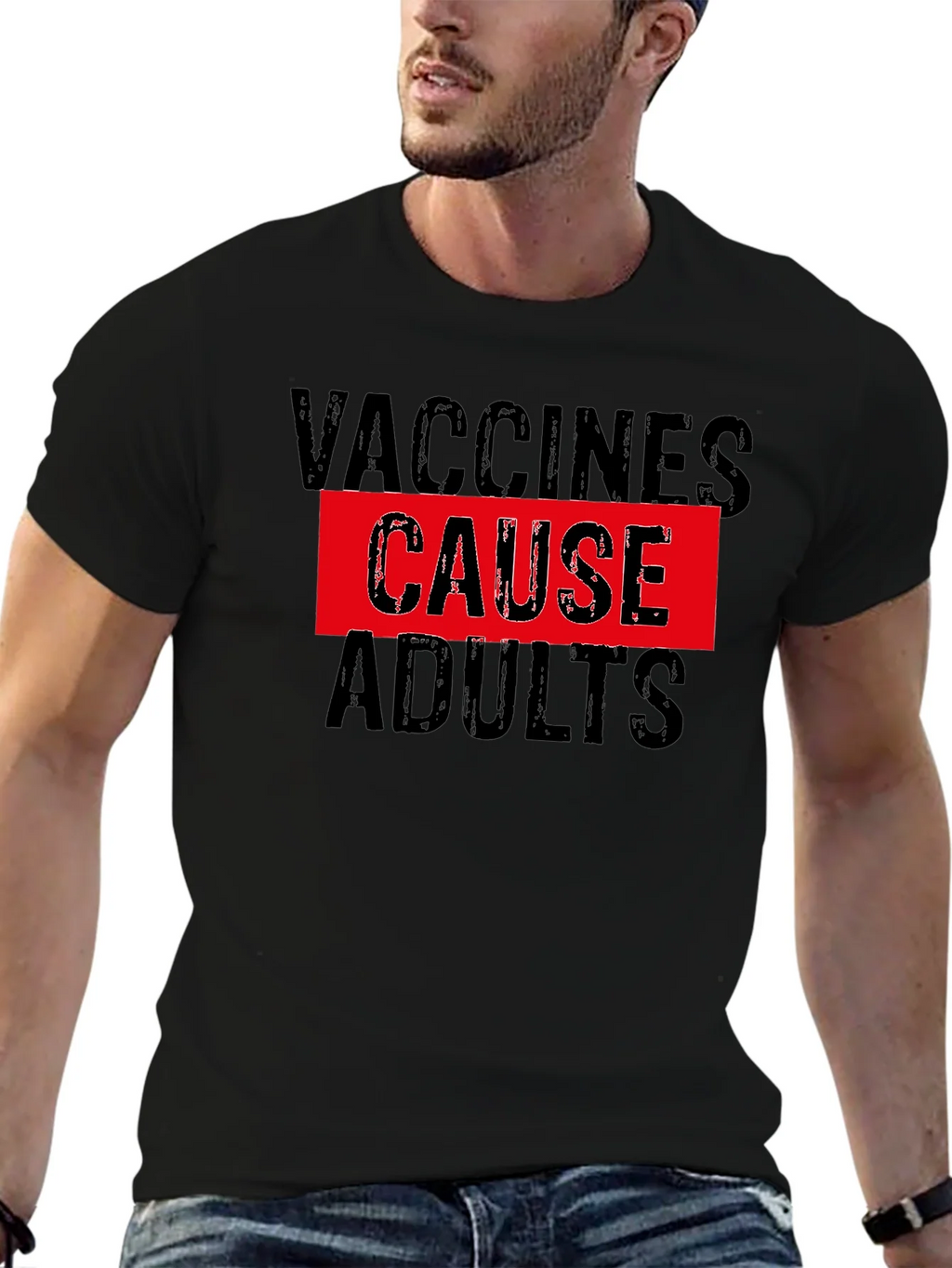 Vaccines Cause Adults Funny Graphic T-Shirt product image 6