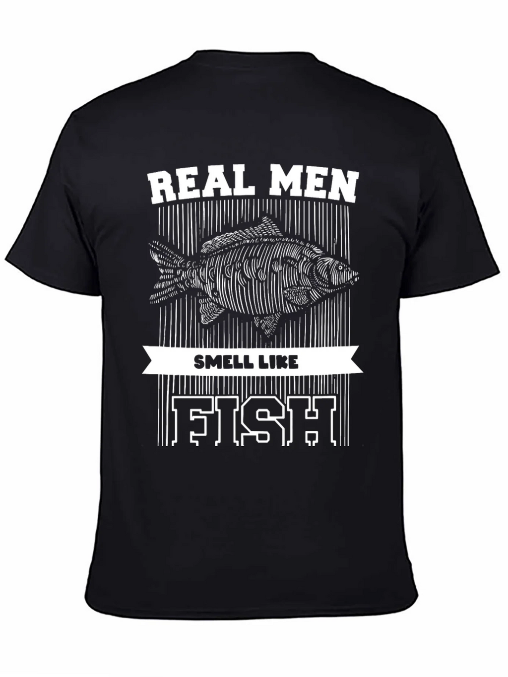 Real Men Smell Like Fish Graphic Tee product image 4
