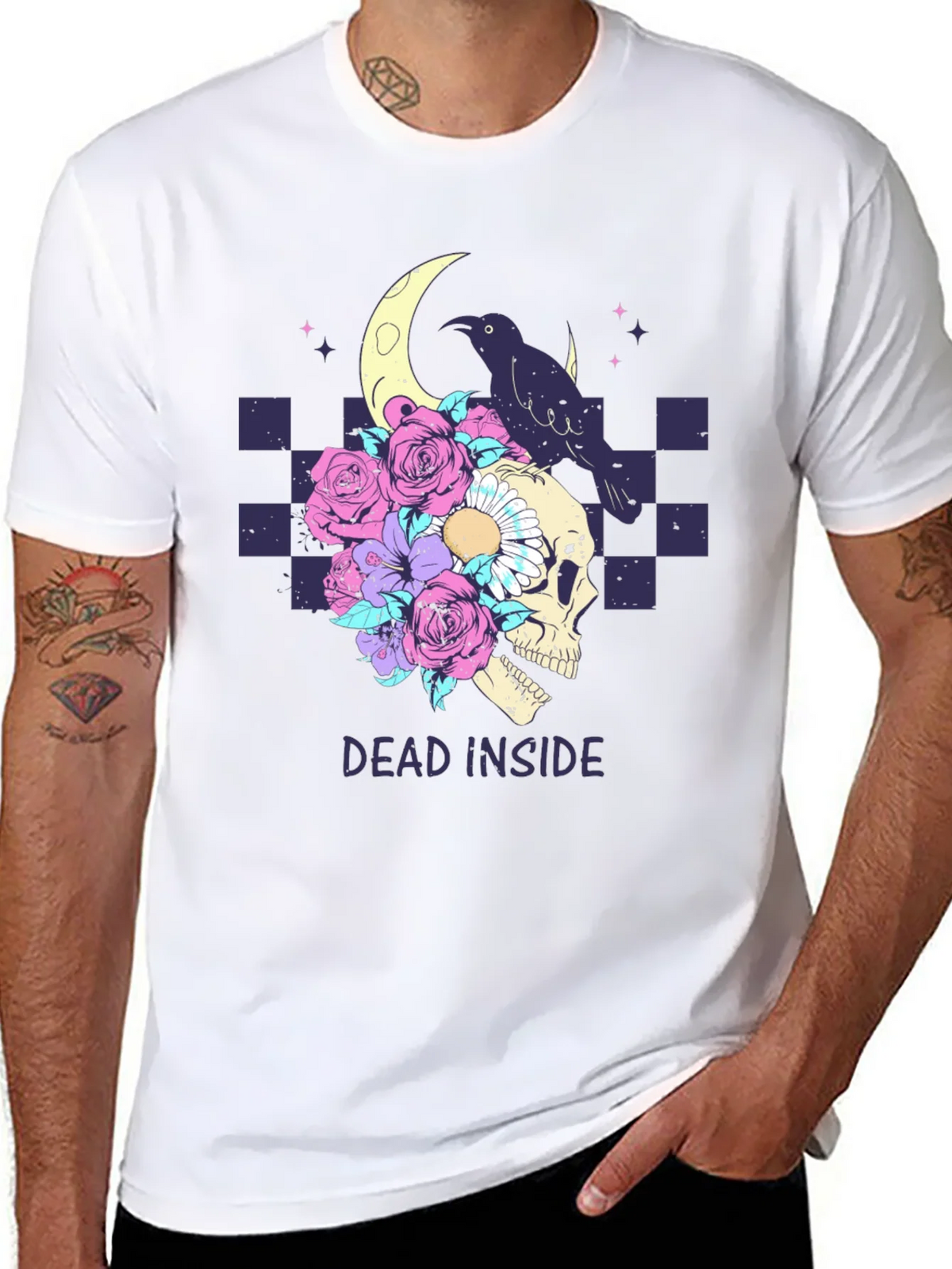 Dead Inside Raven Skull T-Shirt product image 7