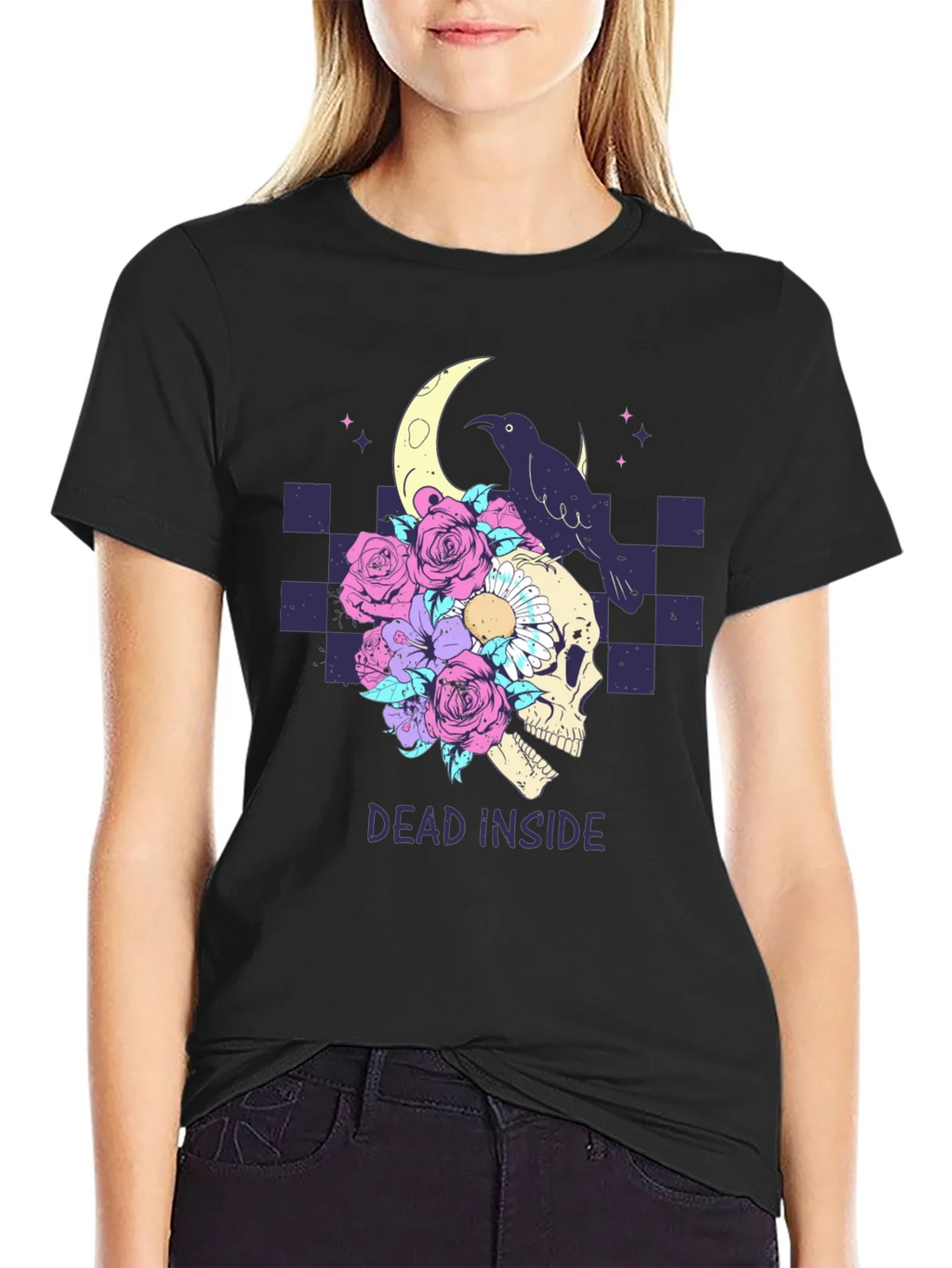 Dead Inside Raven Skull T-Shirt product image 2